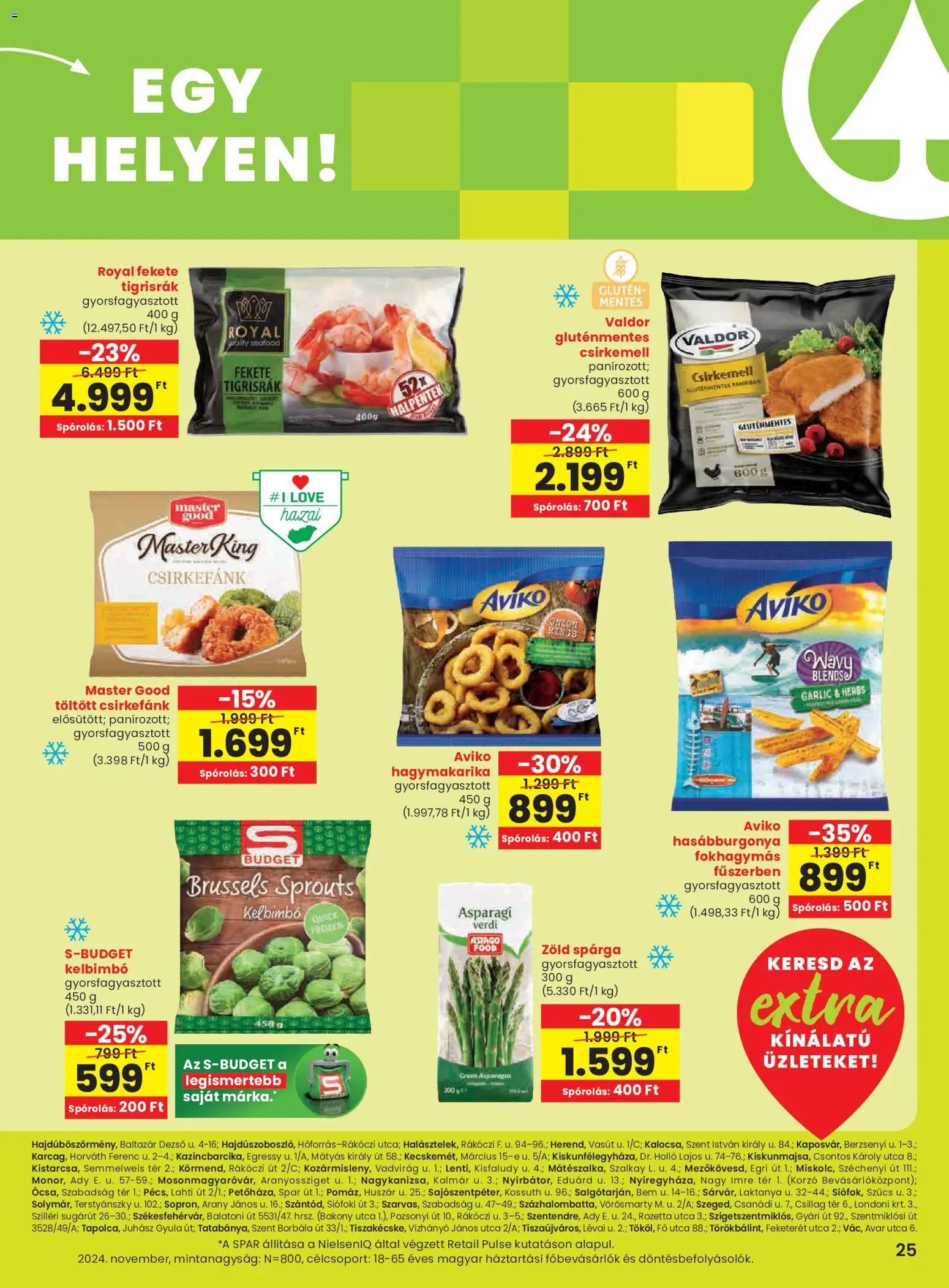 Spar akciós ujság - amely érvényes a következő dátumtól: 27.11.2025 | Oldal: 2 | Termékek: Hasábburgonya, Gluténmentes, Kelbimbó, Hagymakarika