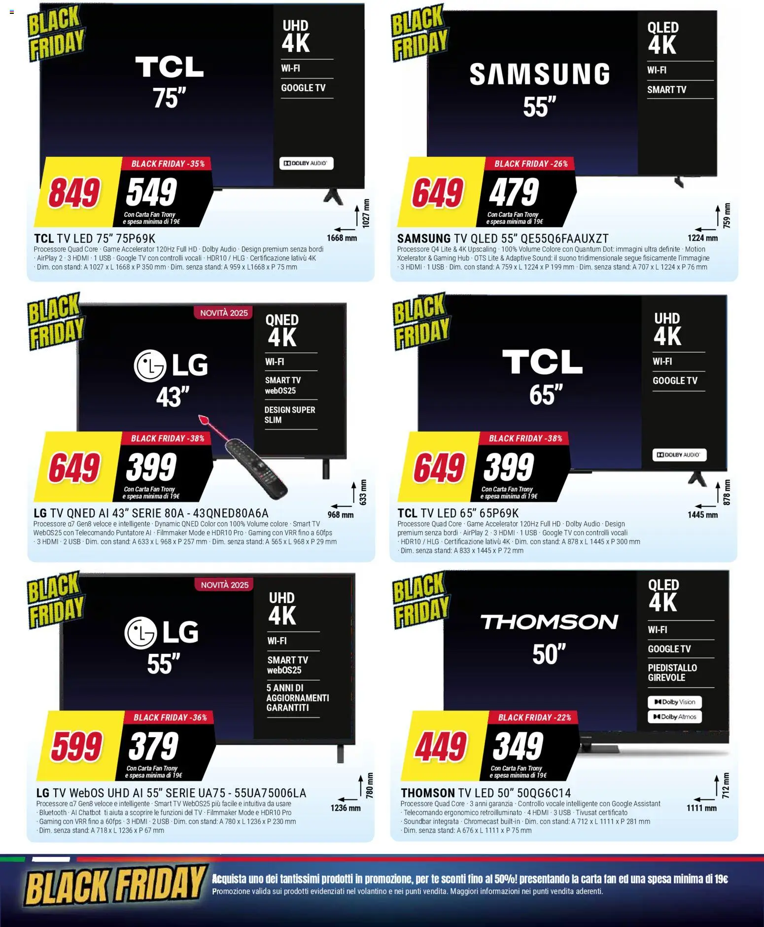 Volantino Trony del 25.11.2025 | Pagina: 20 | Prodotti: Telecomando, Audio, Fan, Samsung