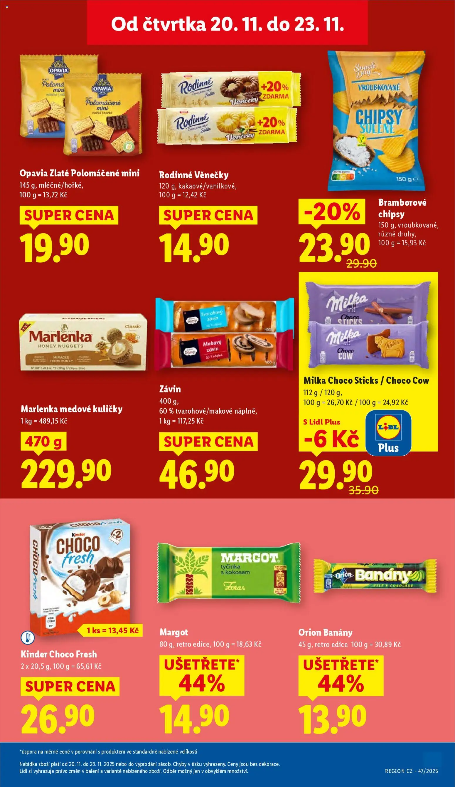 Lidl Black Friday od 20.11.2025 | Strana: 21 | Produkty: Makový závin, Milka, Banány, Kinder
