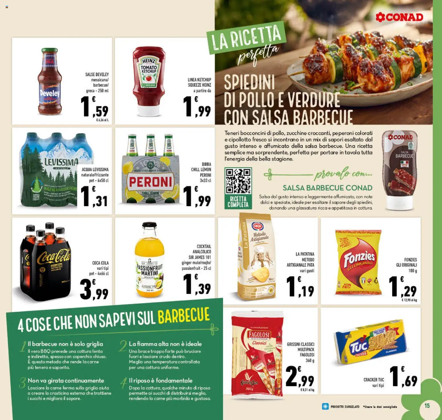Volantino Conad del 22.04.2026 | Pagina: 15 | Prodotti: Peperoni, Acqua, Salsa, Salsa barbecue