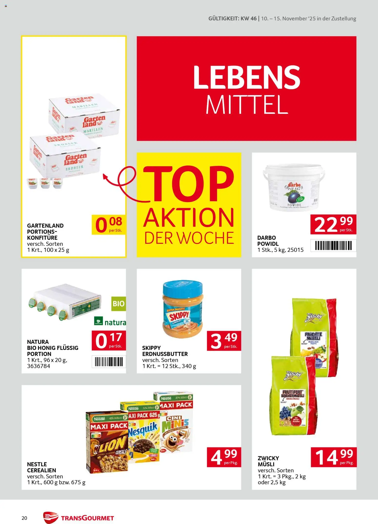 Transgourmet Zustellaktion gültig ab 10.11.2025 | Seite: 20