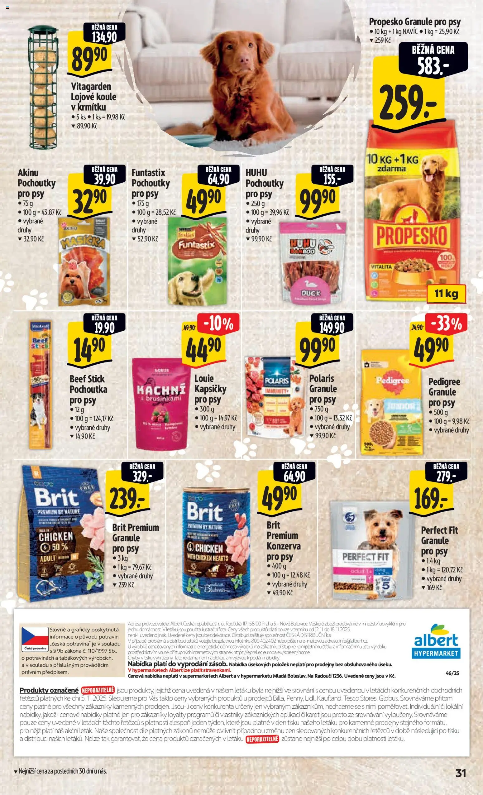 Albert Black Friday od 12.11.2025 | Strana: 40 | Produkty: Propesko, Granule, Pedigree, Propesko granule