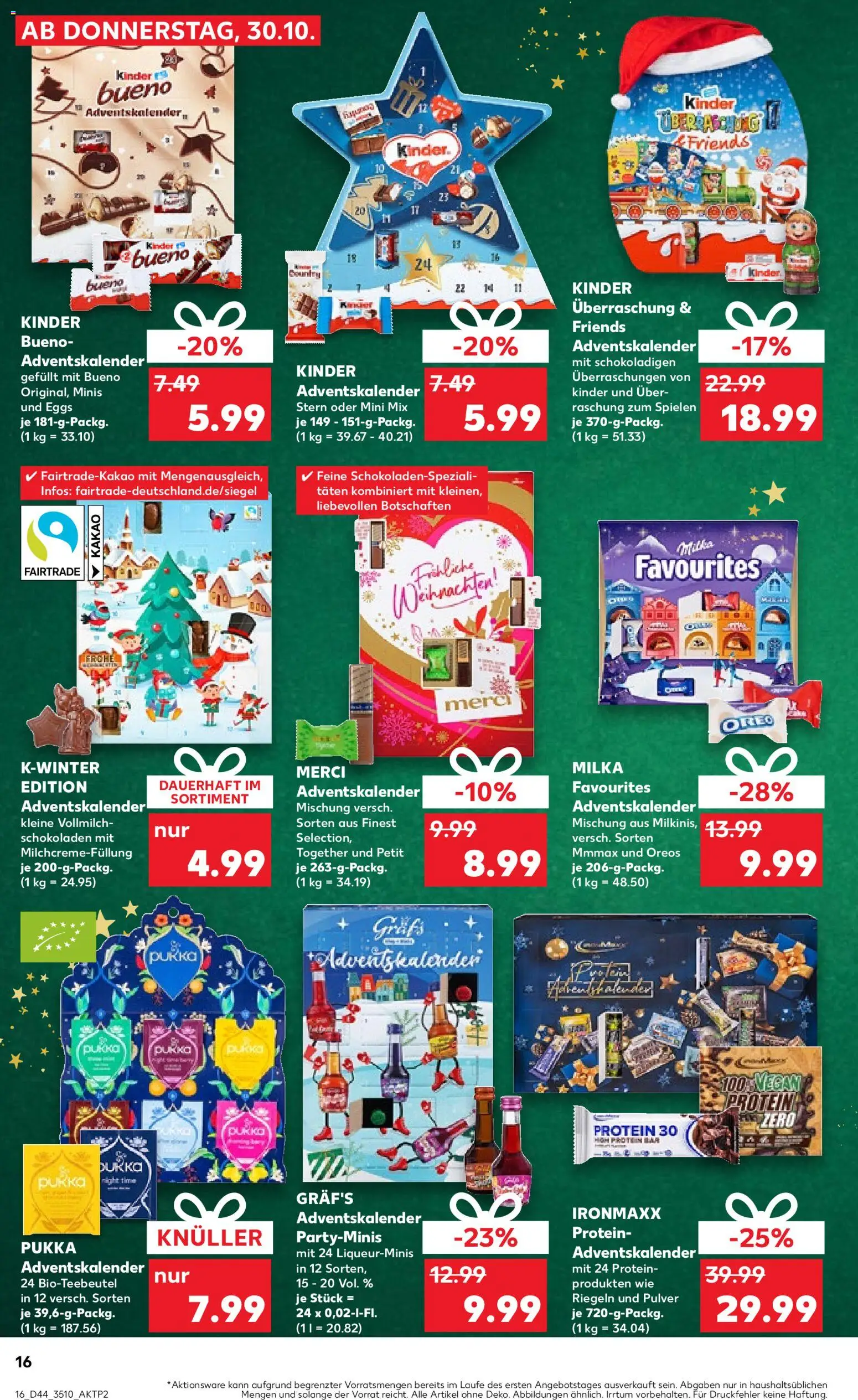 Kaufland prospekt Leipzig	 – gültig ab 30.10.2025 | Seite: 16 | Produkte: Merci, Kinder bueno, Milka