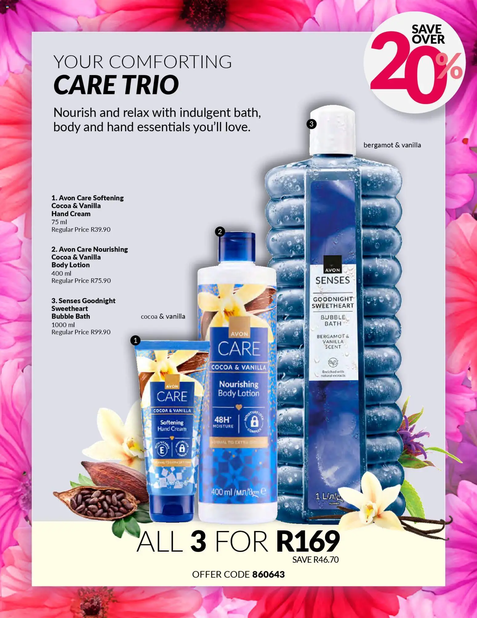 New Avon Beauty Fair catalogue – valid from 19.03.2026 | Page: 20 | Products: Bath, Cream, Hand cream, Lotion