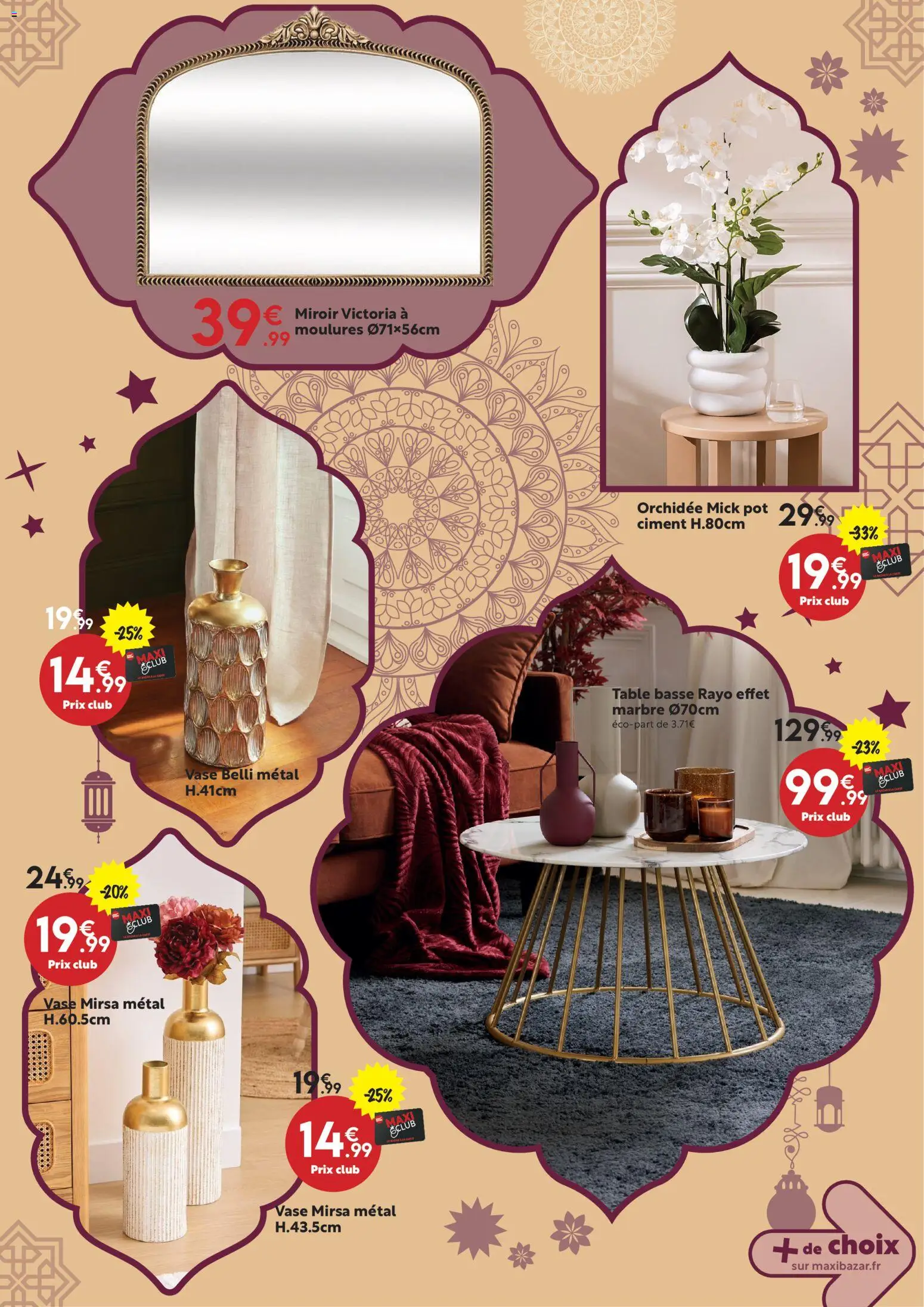 {H1} | Page: 11 | Produits: Table basse, Table, Orchidée, Vase