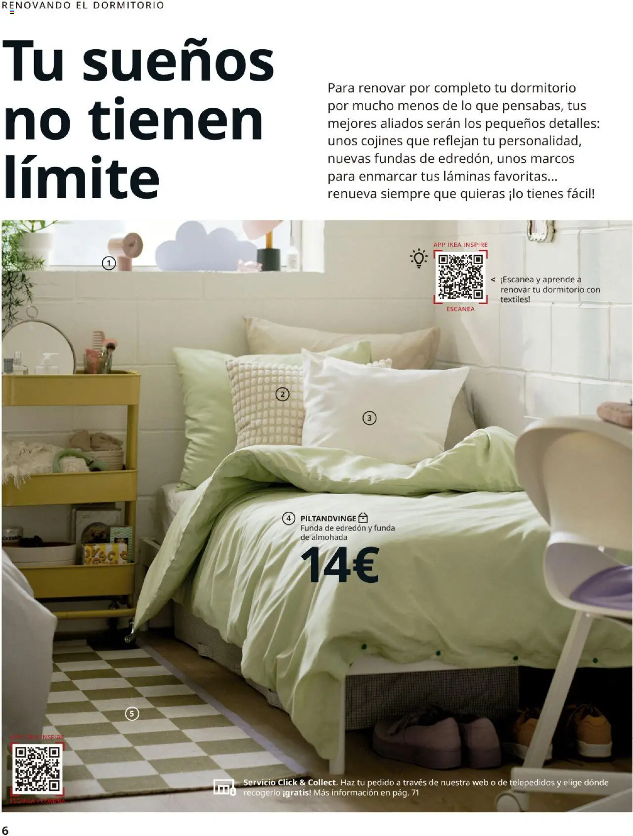 Catálogo IKEA Accesorios y decoración │ válido desde el 04.02.2025 | Página: 6 | Productos: Edredón, Funda, Almohada