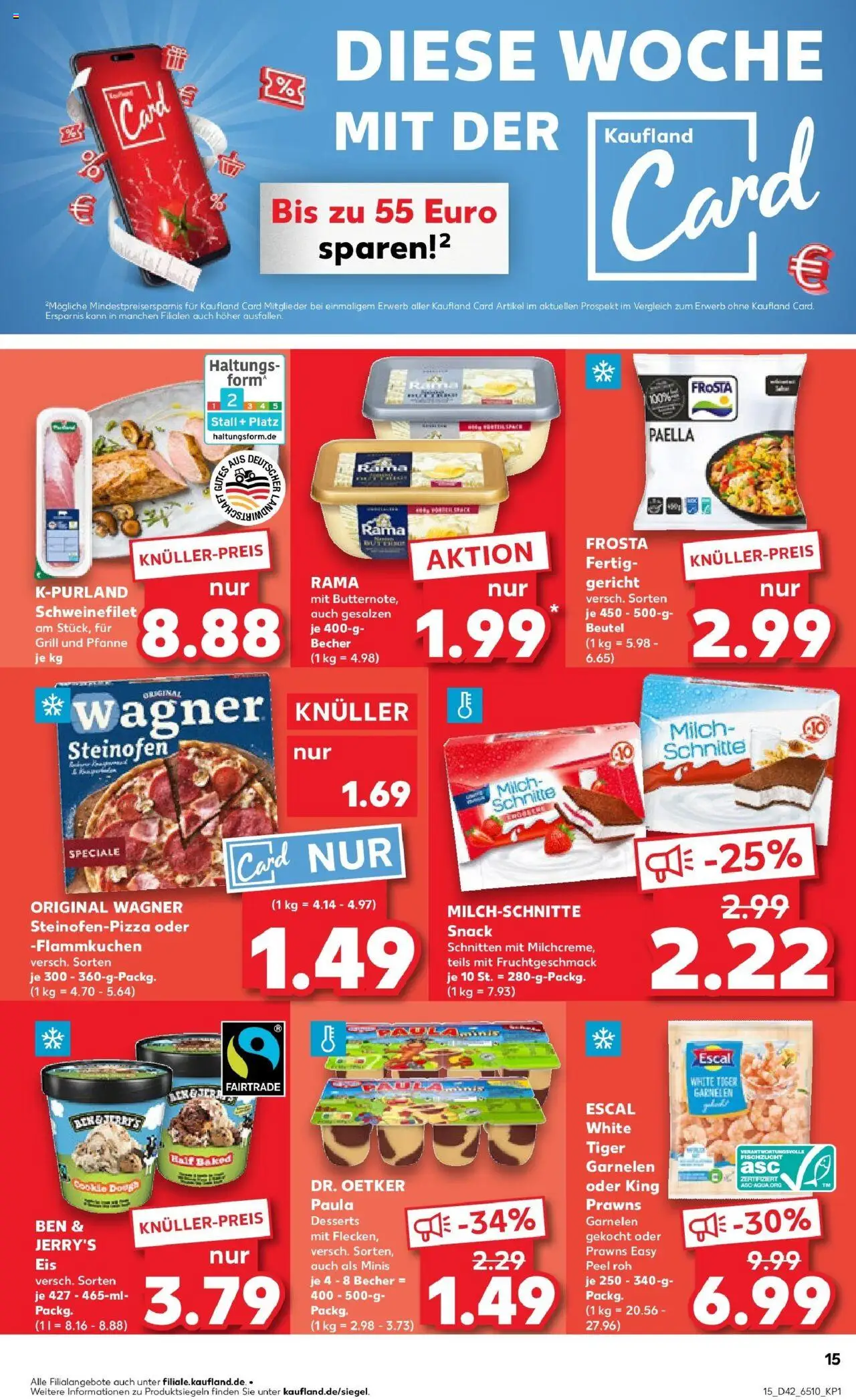 Kaufland prospekt Bocholt	 – gültig ab 19.10.2025 | Seite: 15 | Produkte: Grill, Garnelen, Frosta, Ben & Jerry's