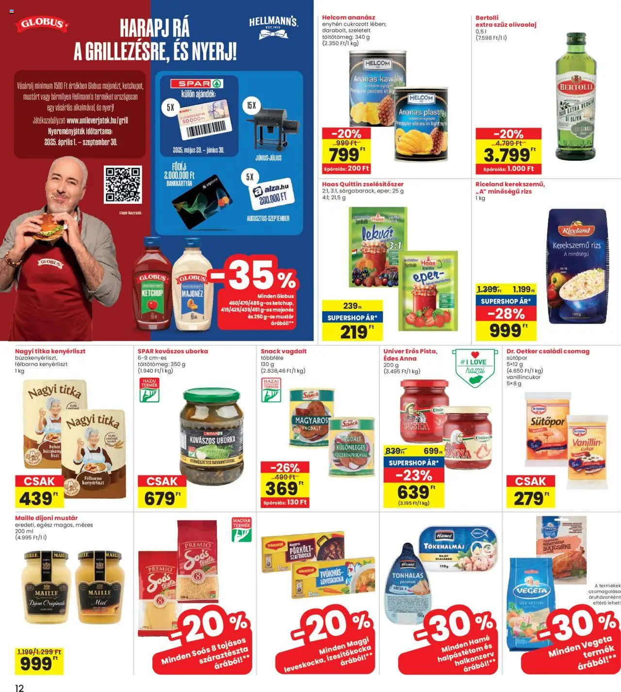 Interspar akciós ujság - amely érvényes a következő dátumtól: 29.05.2025 | Oldal: 12 | Termékek: Lekvár, Száraztészta, Mustár, Olívaolaj
