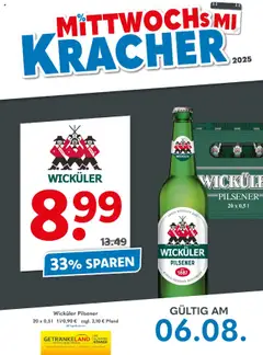 Getränkeland - Mittwochs Kracher gültig ab dem 06.08.2025
