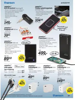 Thansen - Tilbudsavis gyldig fra 28.01.2026 | Side: 19 | Produkter: Powerbank, Airpods, Søm, Kabel