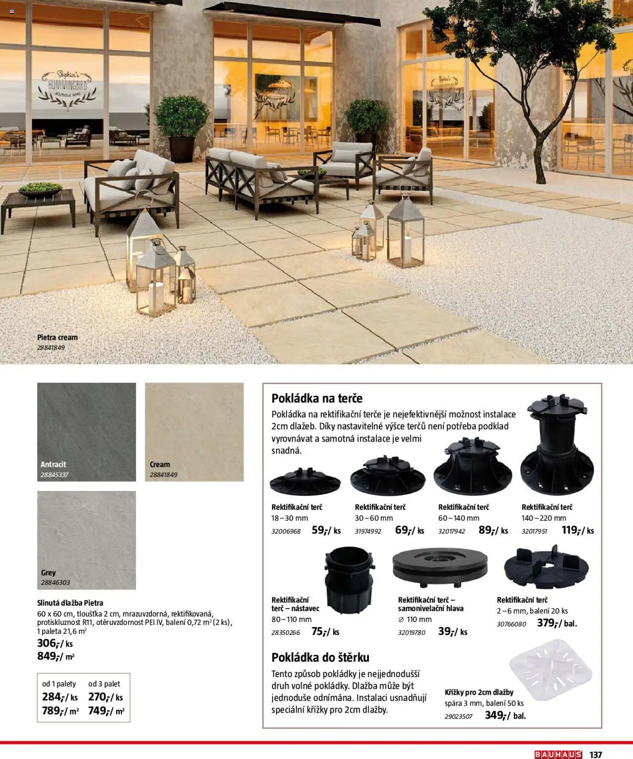 Bauhaus katalog Zahradní nábytek od 01.04.2025 | Strana: 137 | Produkty: Dlažba, Terč