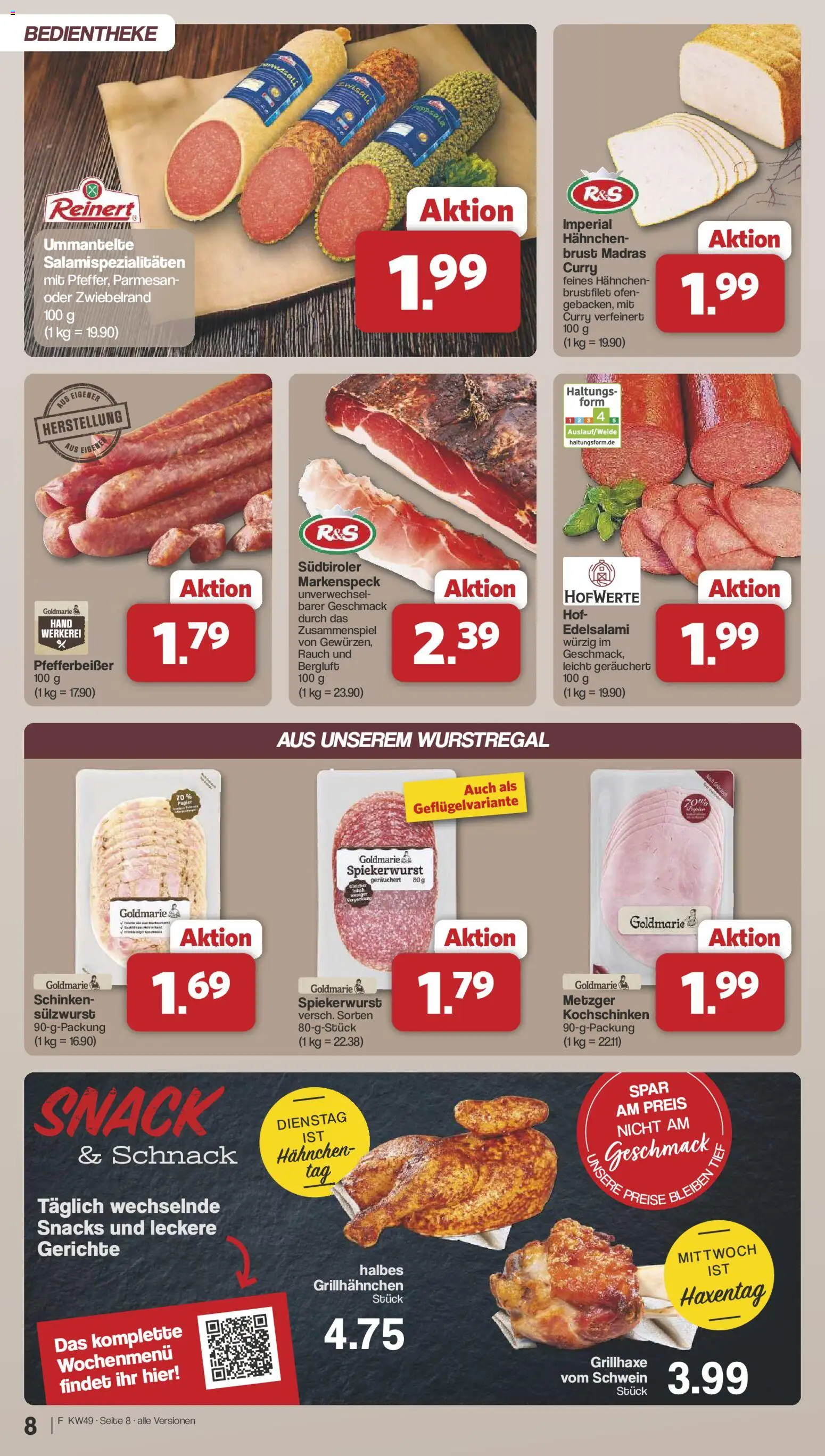 Famila Nordwest Prospekt 	 – gültig ab 01.12.2025 | Seite: 8 | Produkte: Ofen, Hahnchen, Schinken