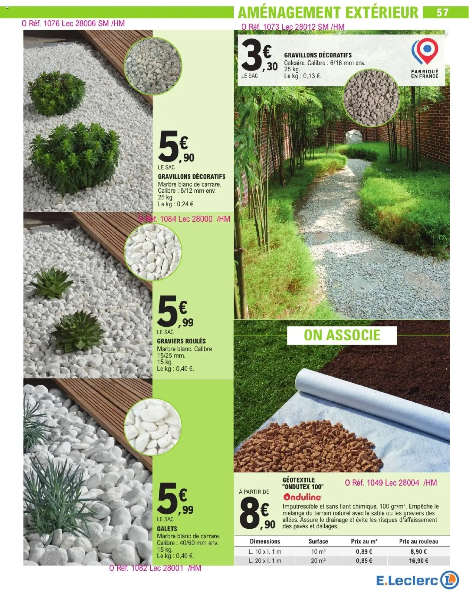 {H1} | Page: 57 | Produits: Sac, Rouleau, Géotextile