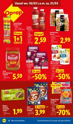 Justin Bridou Droge worst, Droge worst, 500 g - Voorbeeld van een folder van Lidl, geldig van 18.03.2026 | Pagina: 10 | Producten: Worst, Knoflook, Broodjes, Snoep