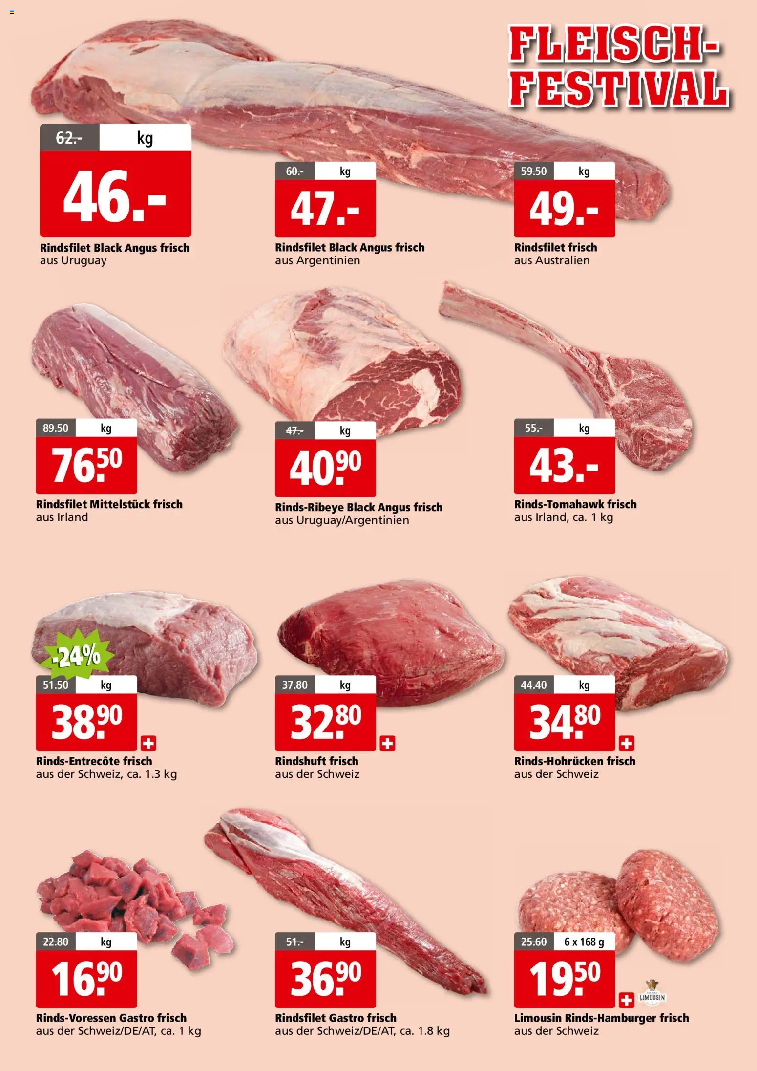 Aligro Aktionen Fleisch Festival Schlieren, Gossau SG, Frauenfeld, Rapperswil-Jona, Sargans, Bern, Brüttisellen, Pratteln, Emmen, Spreitenbach – gültig ab 24.11.2025 | Seite: 3