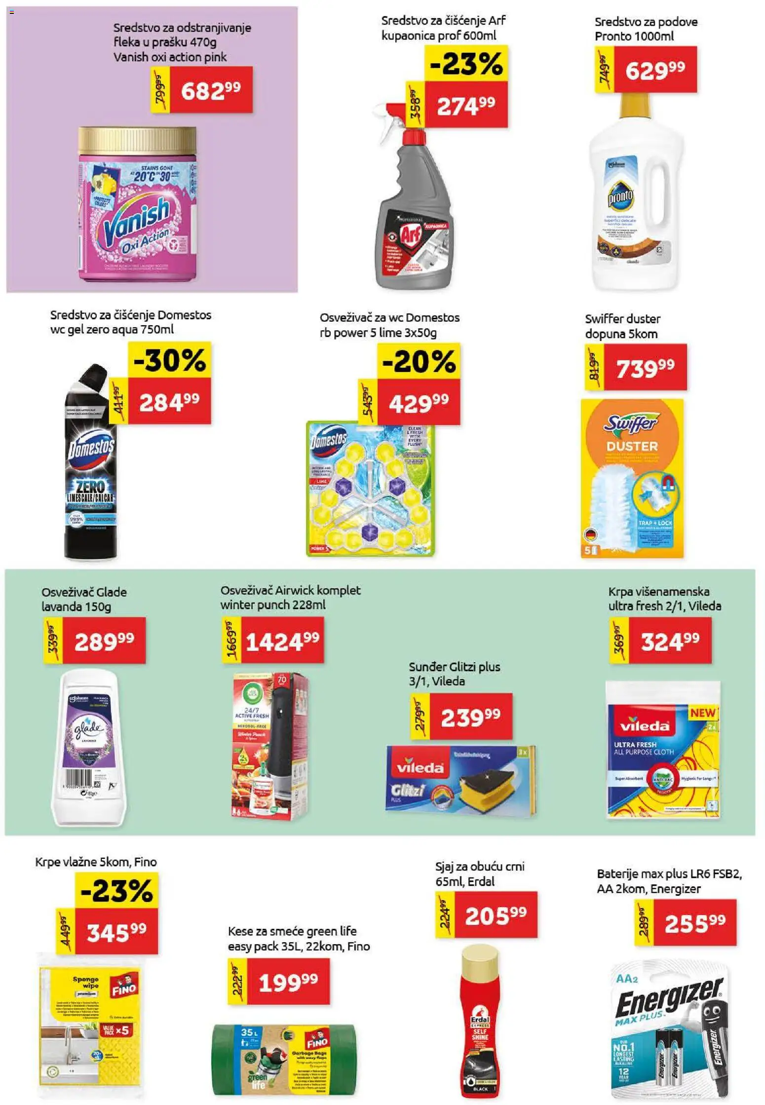SuperVERO katalog - važi od 08.01.2026 | Strana: 24 | Proizvode: Pronto, Wc, Vileda, Baterije