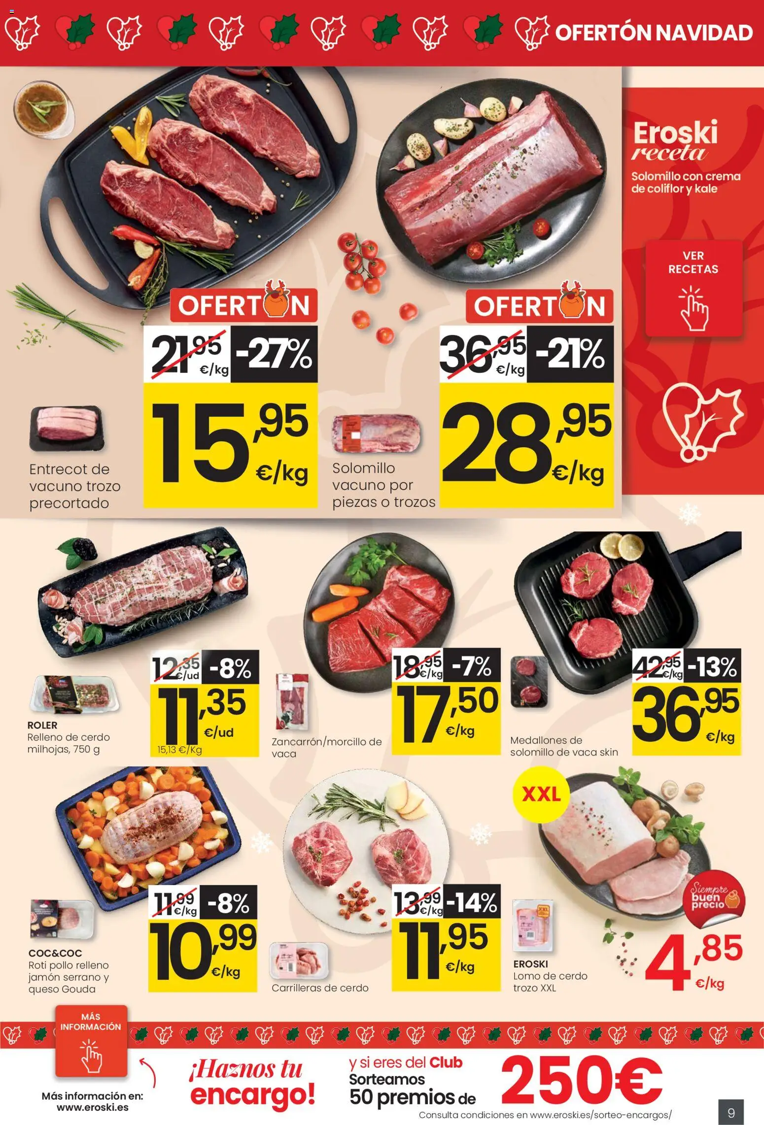 Eroski - City │ válido desde el 18.12.2025 | Página: 9 | Productos: Medallones, Cerdo, Crema, Queso Gouda