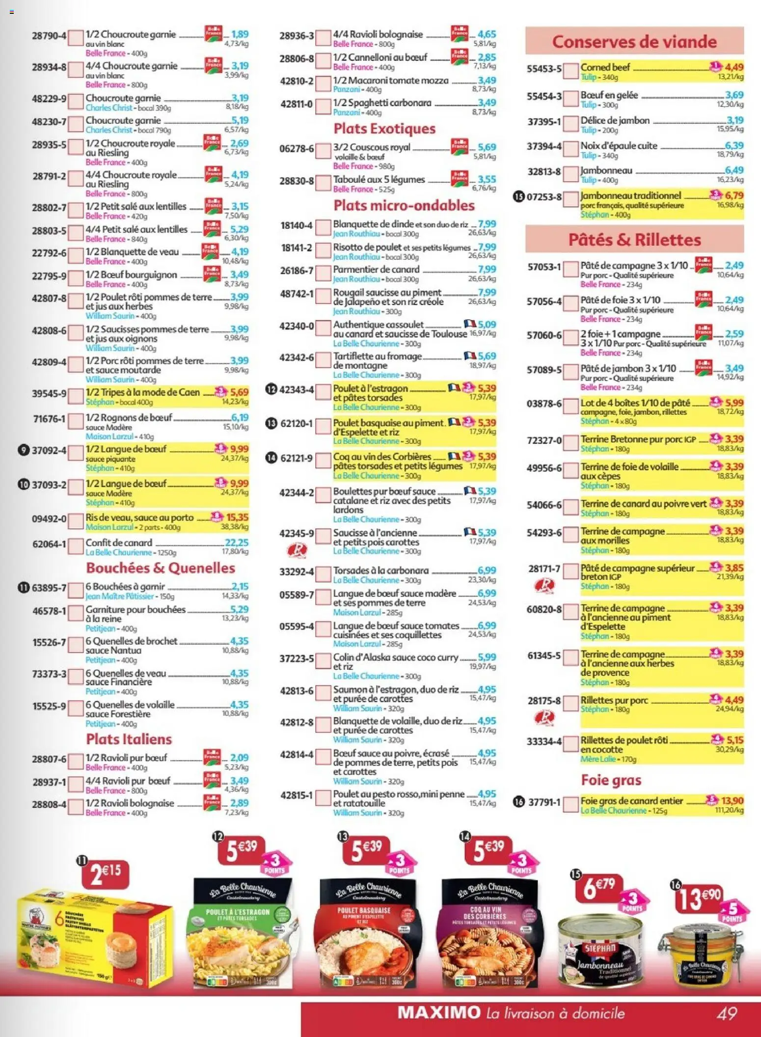 {H1} | Page: 49 | Produits: Gras de canard entier, Lardons, Piment d'espelette, Saucisse