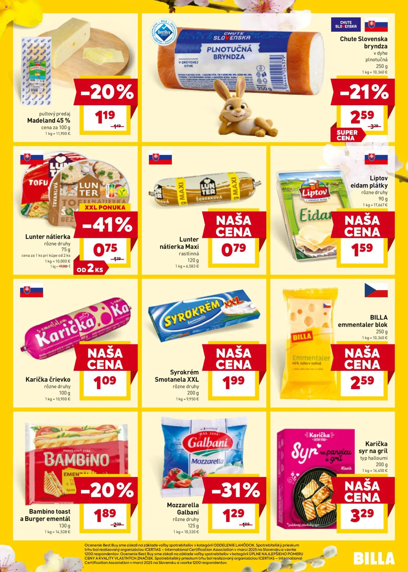 Nové Billa akcie – leták je platný od 18.03.2026 | Strana: 9 | Produkty: Gril, Tofu, Bryndza