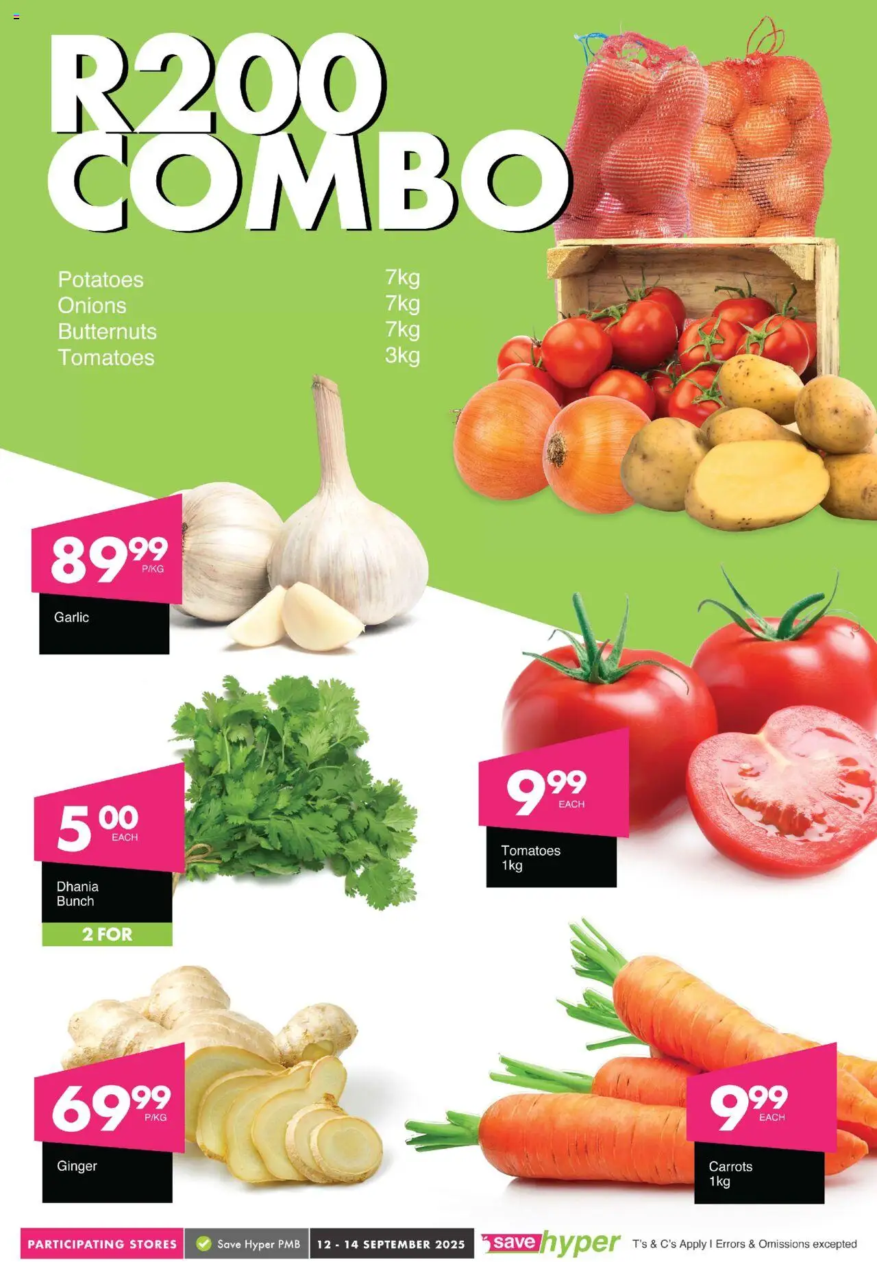 New Save catalogue – valid from 12.09.2025 | Page: 4 | Products: Tomatoes, Carrots, Potatoes, Garlic