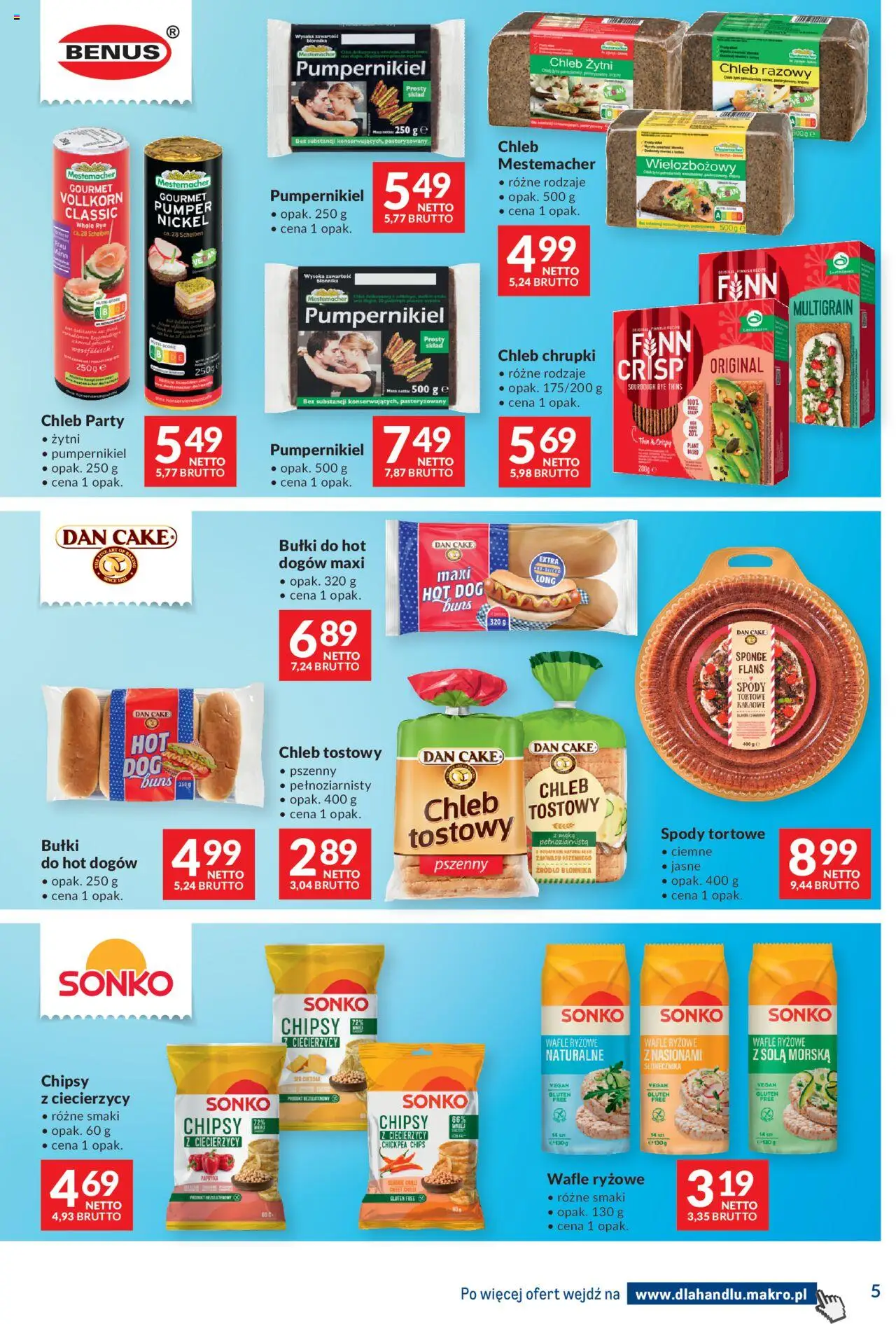 Makro Gazetka - Dystrybucja do sklepów od 19.08.2025 | Strona: 5 | Produkty: Chipsy, Wafle, Chleb tostowy, Papryka