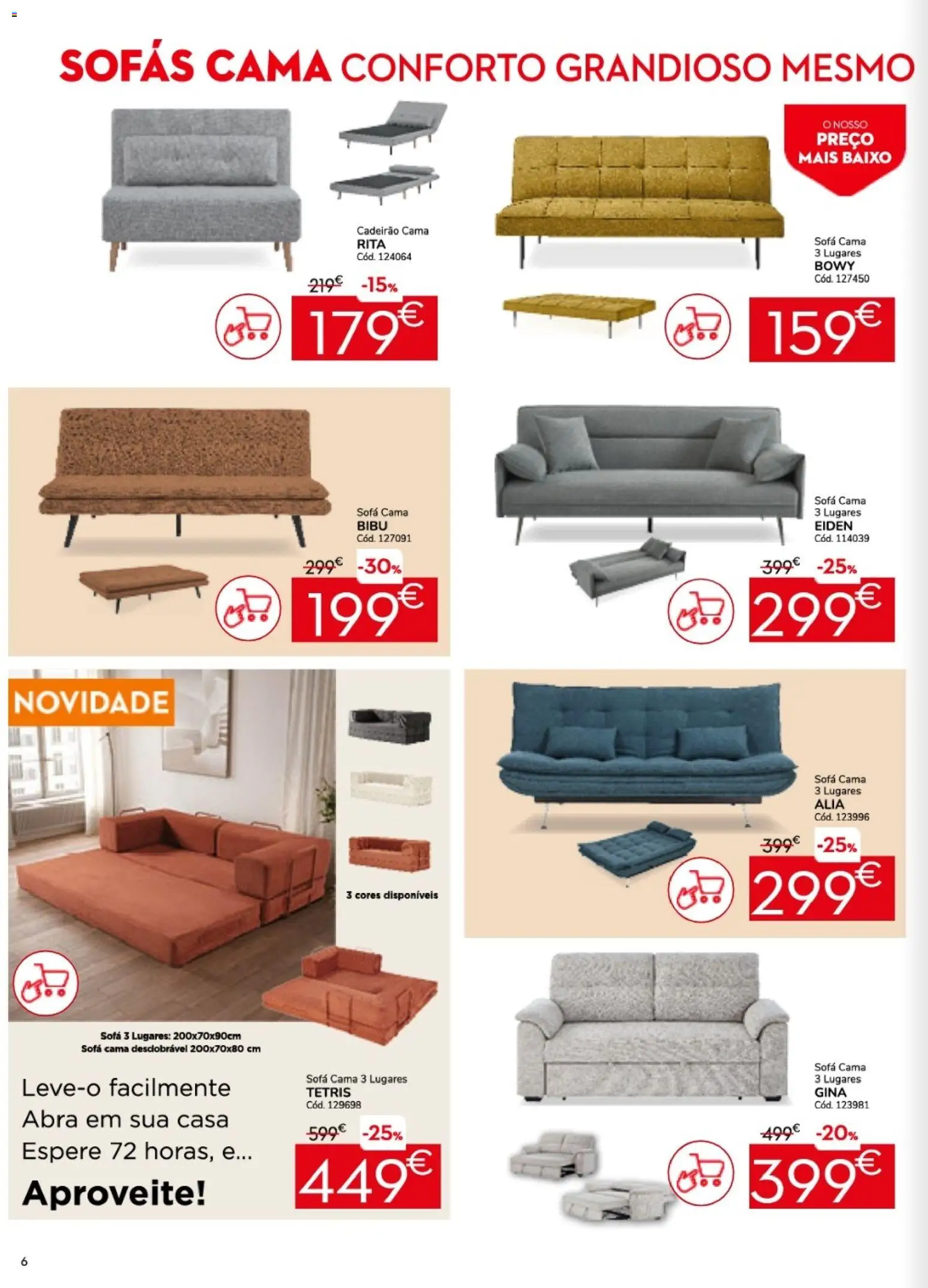 Conforama folheto │ válido de 26.02.2026 | Página: 6 | Produtos: Sofás, Cama, Sofá
