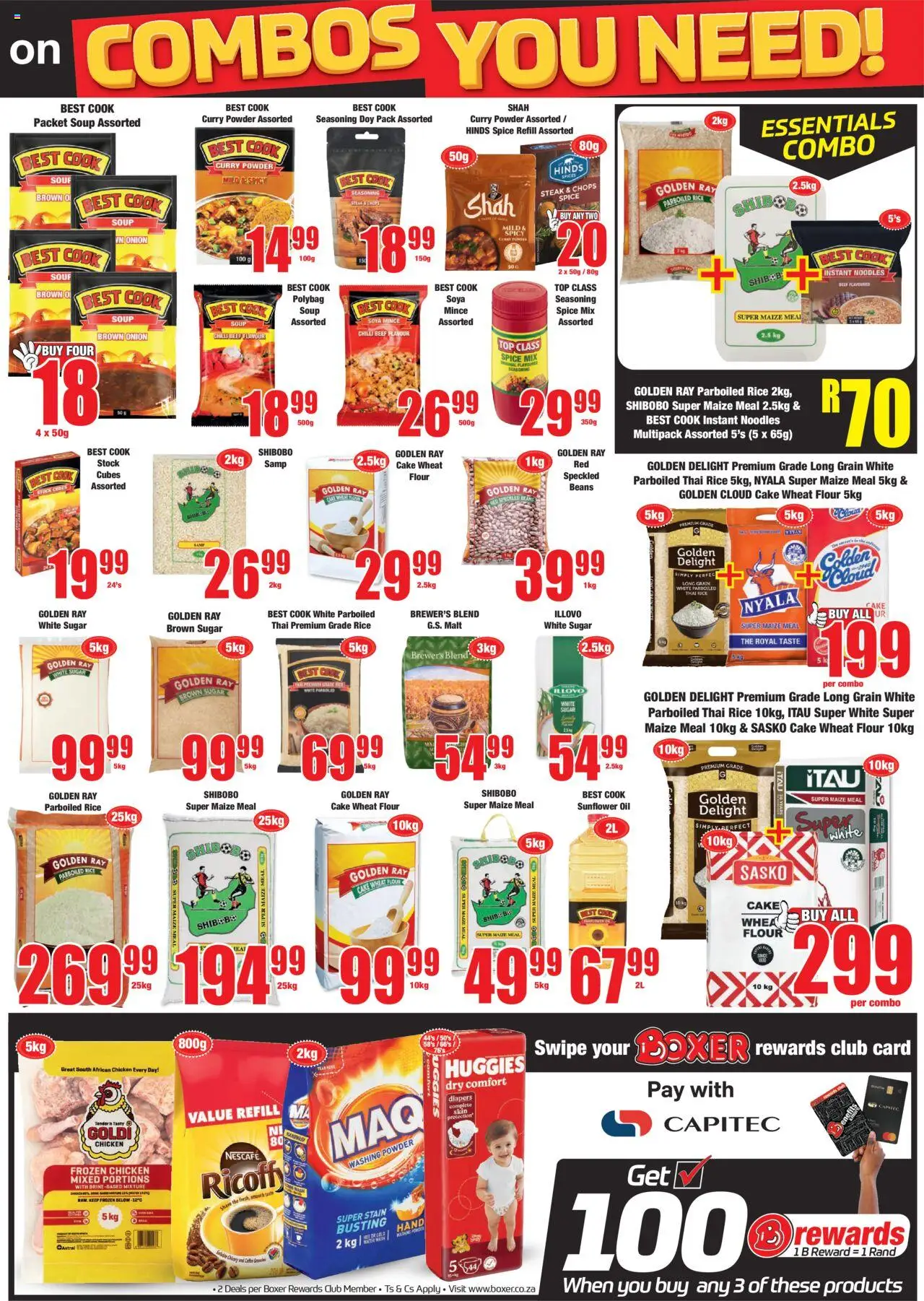 New Boxer catalogue – valid from 09.10.2025 | Page: 7 | Products: Flour, Beans, Steak, Washing powder