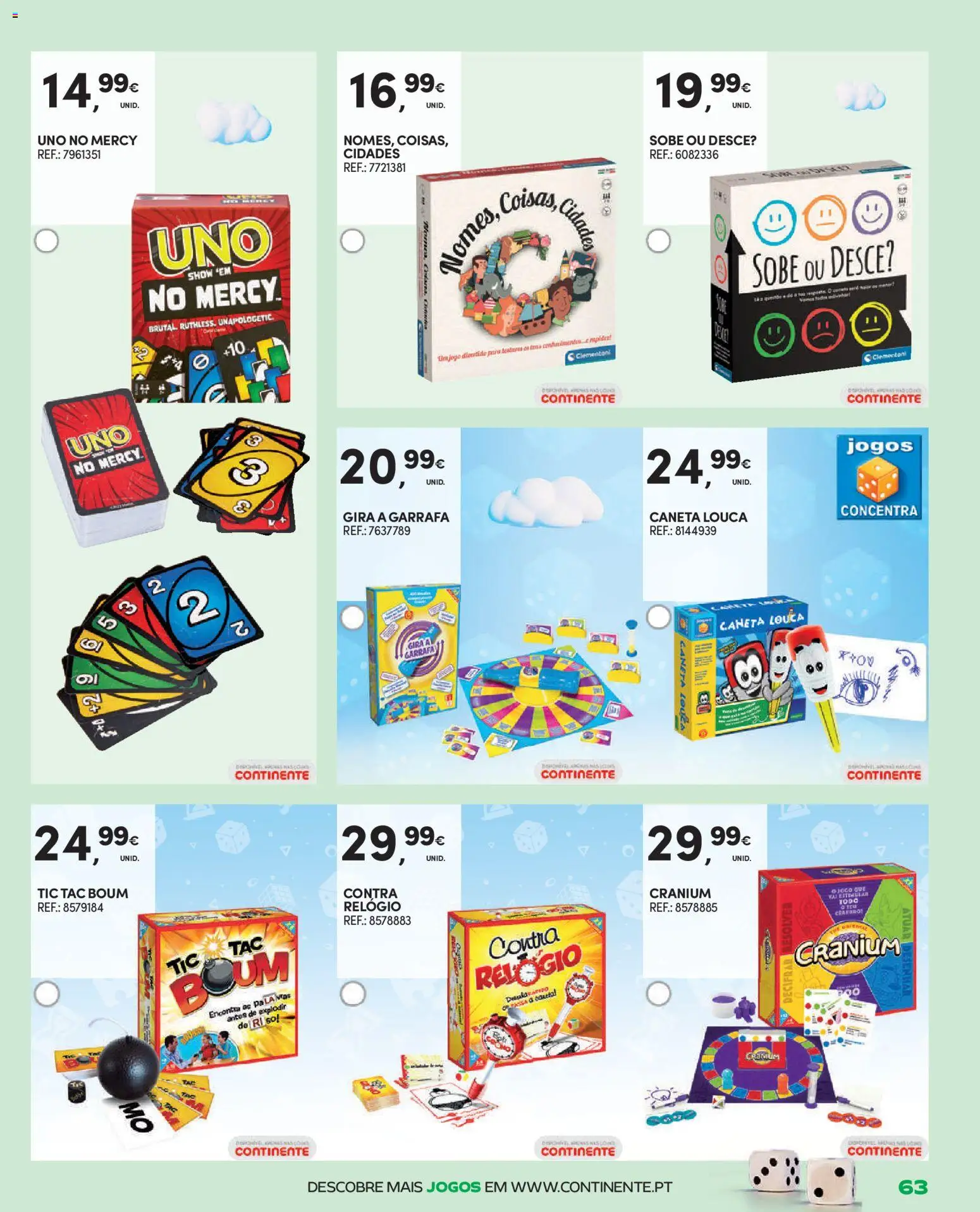 Continente - Brinquedos │ válido de 13.11.2025 | Página: 63 | Produtos: Relógio, Jogos, Pá