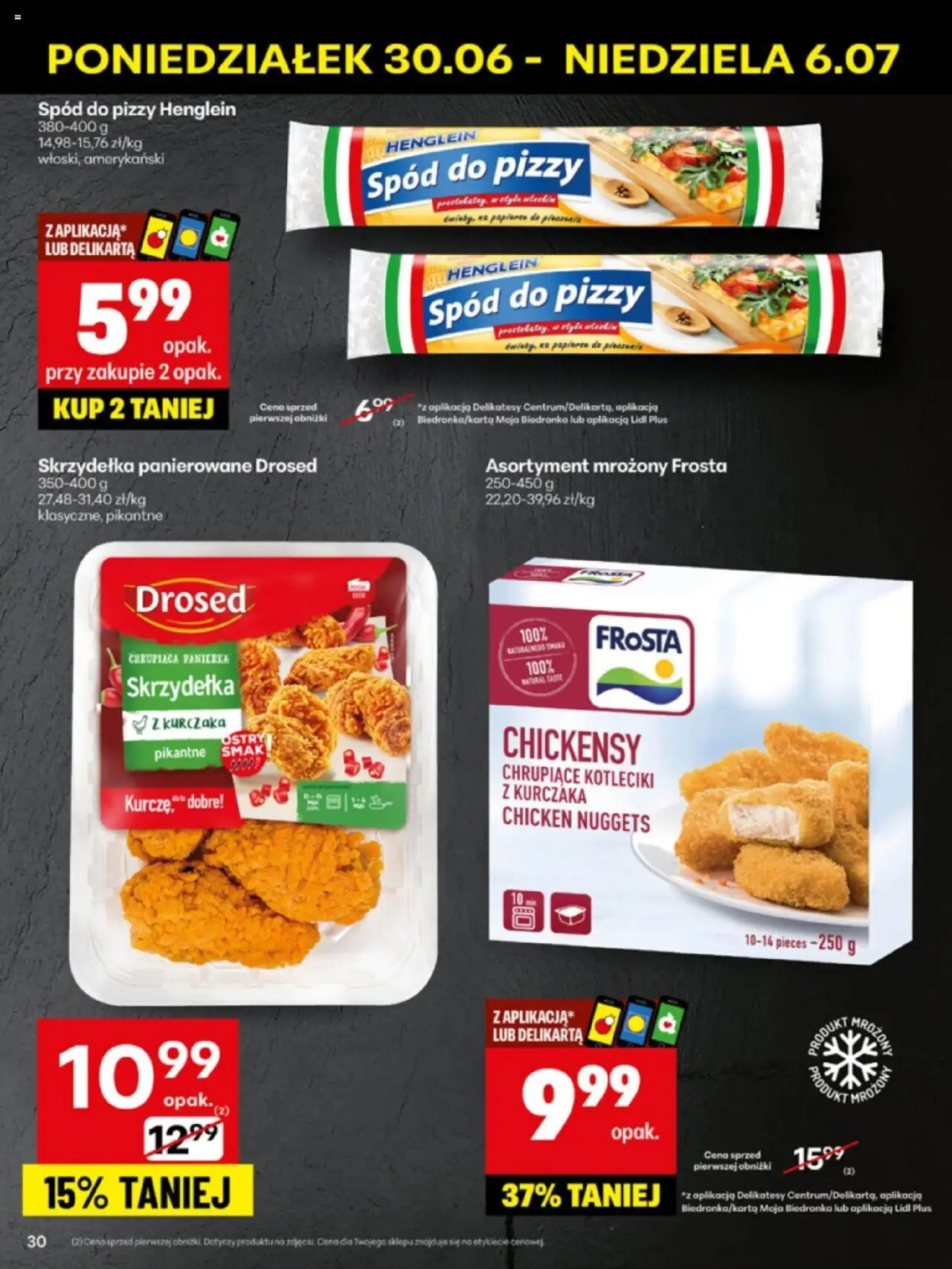 Delikatesy Centrum Gazetka - Sklepy Własne od 30.06.2025 | Strona: 30 | Produkty: Spód do pizzy, Delikatesy, Nuggets