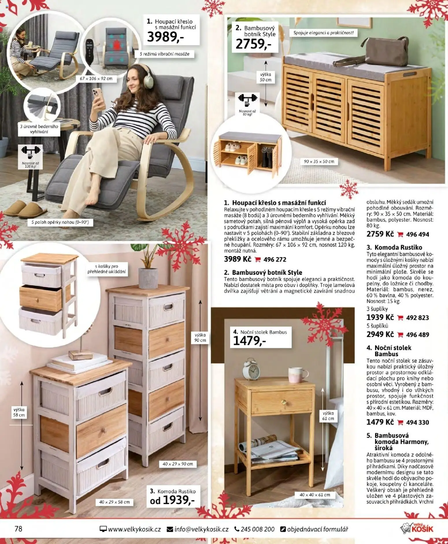 Velký Košík katalog listopad 2025 od 01.11.2025 | Strana: 78 | Produkty: Obuv, Křeslo, Stolek, Botník