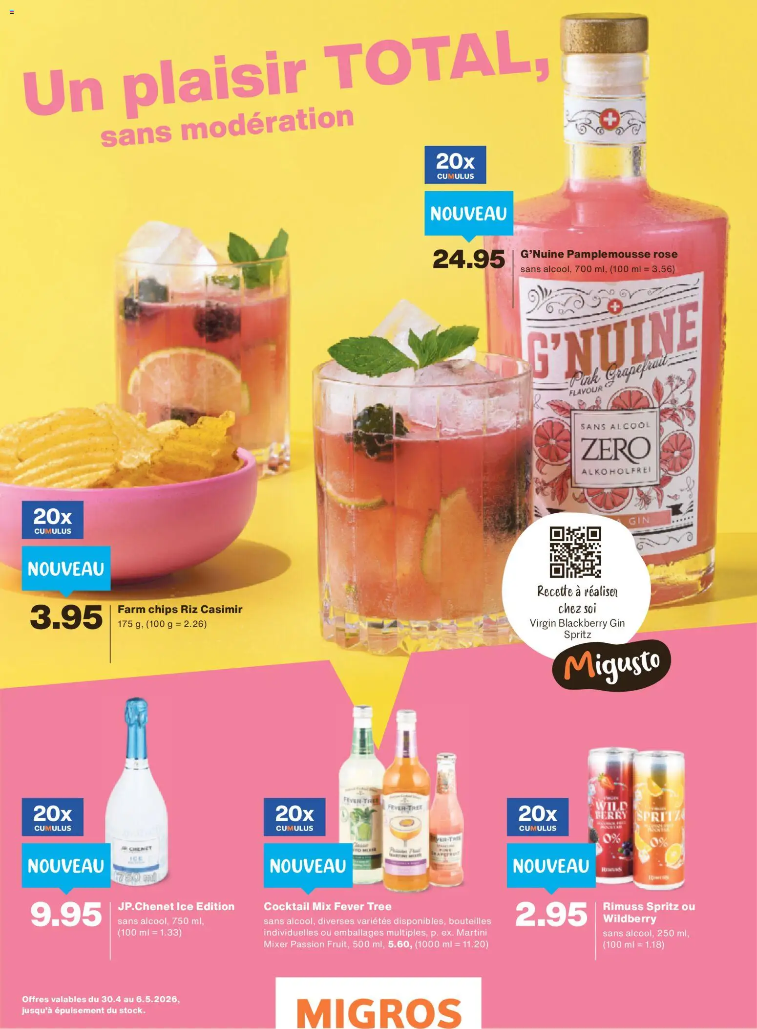 Migros aktionen Magazine FR – gültig ab 29.04.2026 | Seite: 6 | Produkte: Gin, Grapefruit, Chips, Mixer