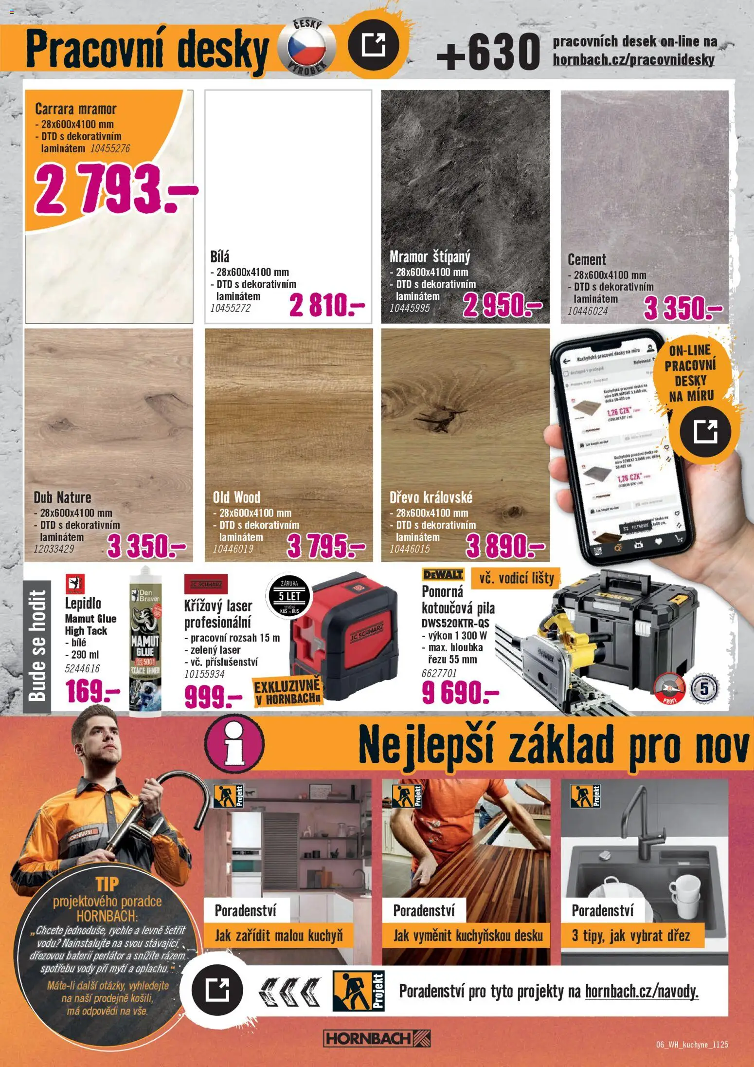 HORNBACH leták - Srdce domova od 12.11.2025 | Strana: 6 | Produkty: Dewalt, Desky, Pila, Perlátor