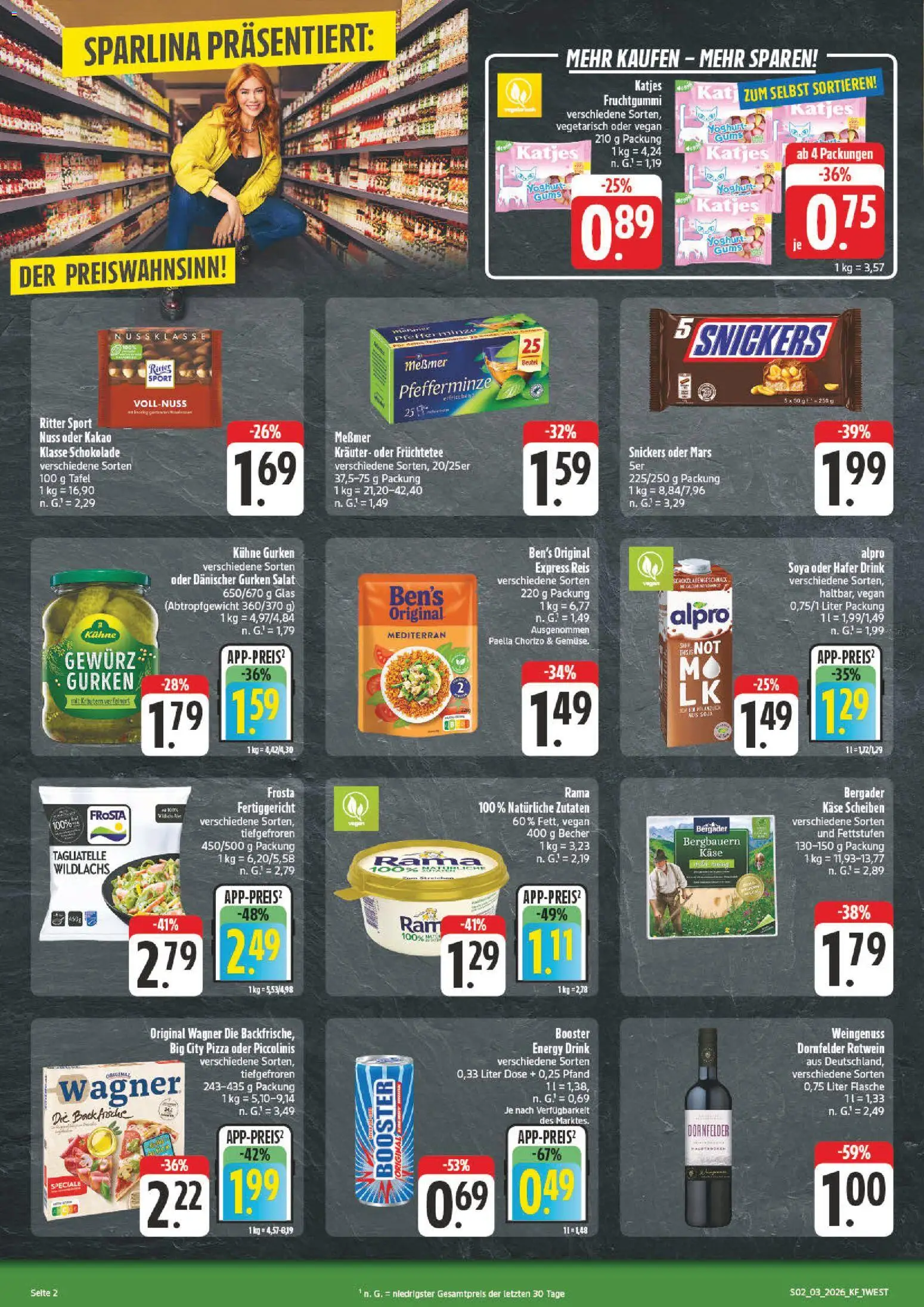 nah & gut Prospekt 	 – gültig ab 12.01.2026 | Seite: 2 | Produkte: Energy, Käse, Messmer, Salat