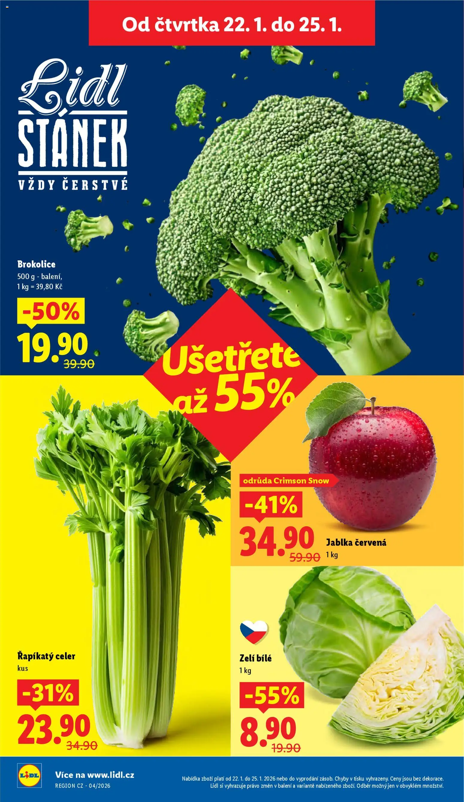 Lidl leták od 22.01.2026 | Strana: 8 | Produkty: Jablka, Zelí, Řapíkatý celer, Apple