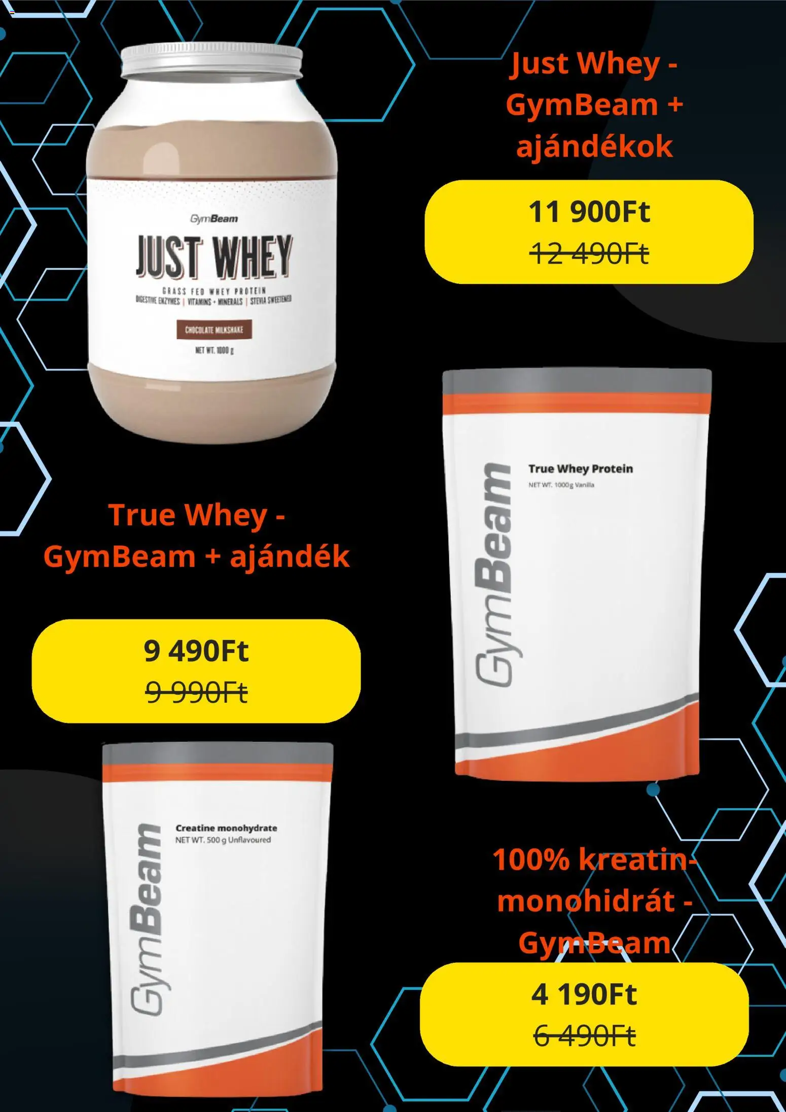 GymBeam akciós ujság - amely érvényes a következő dátumtól: 17.11.2025 | Oldal: 2 | Termékek: Protein