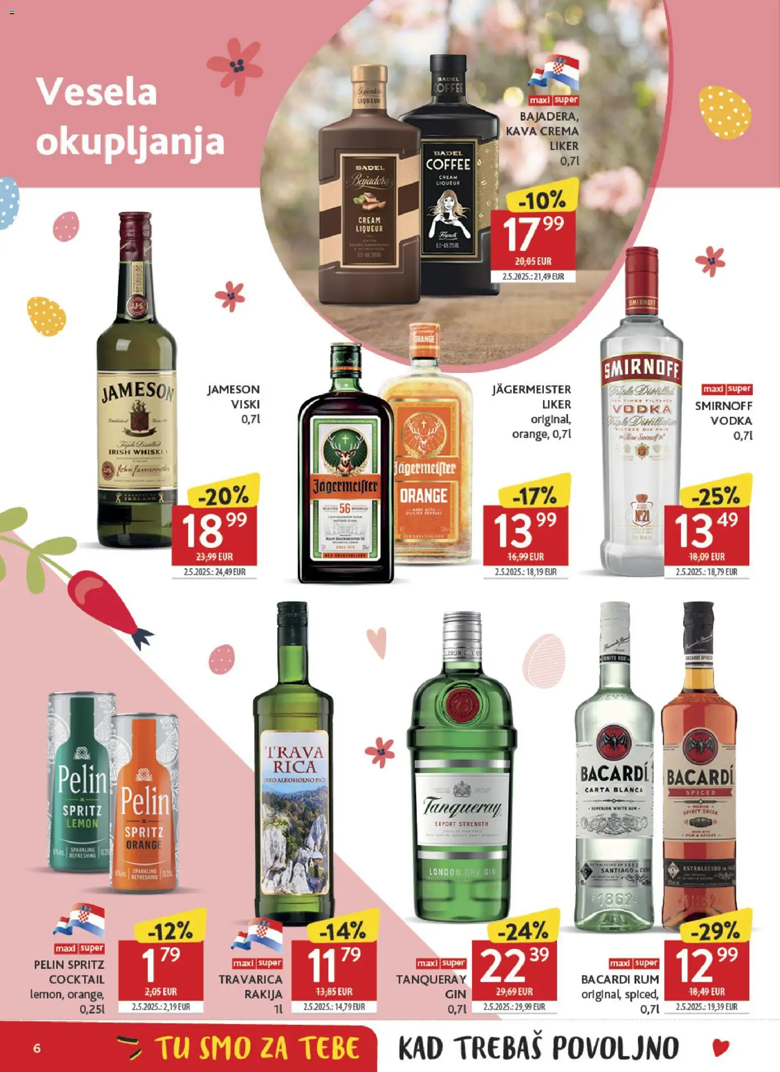 Konzum katalog | vrijedi od 01.04.2026 | Stranica: 6 | Proizvodi: Travarica, Jameson, Kava, Rum