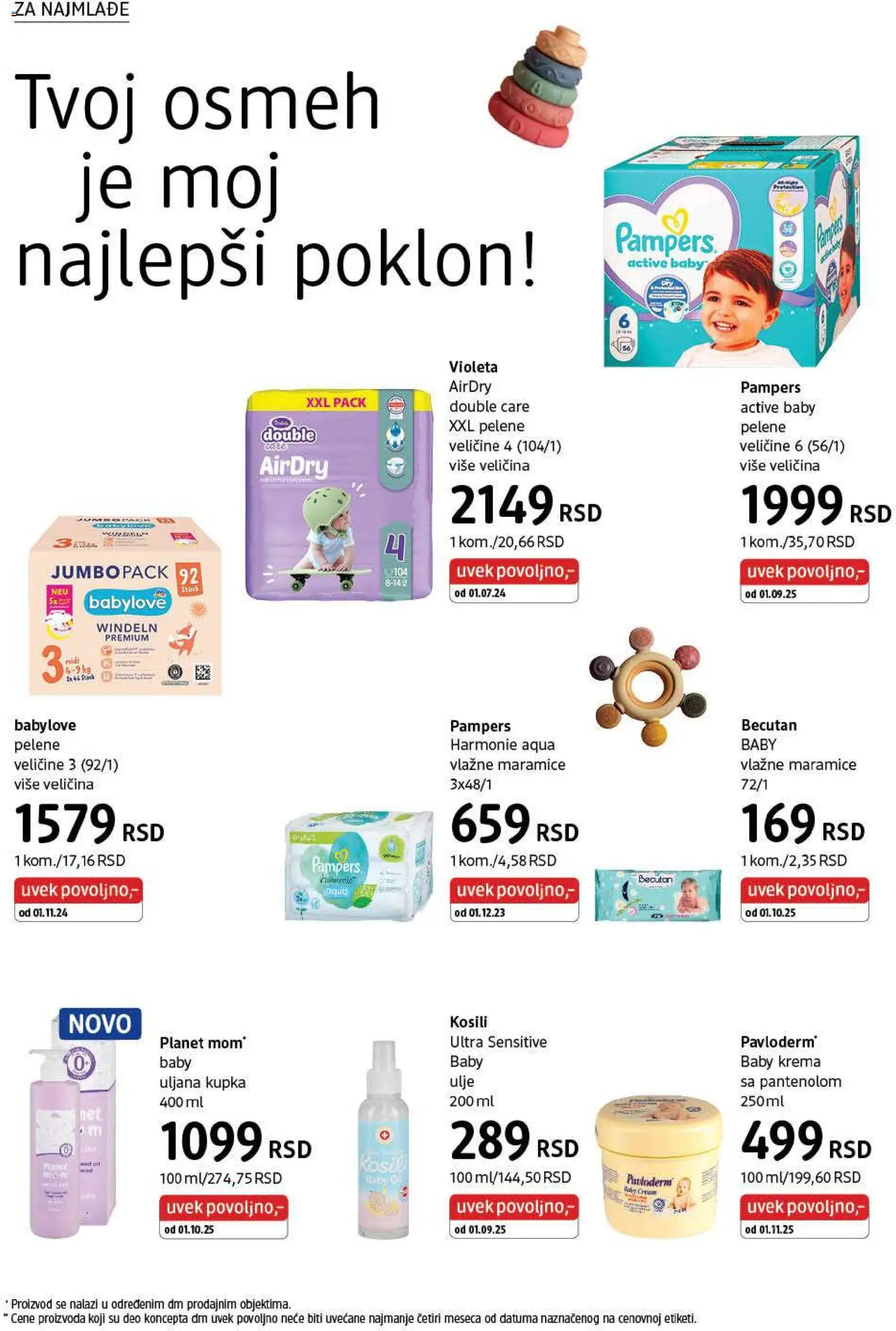 DM Drogerie katalog - važi od 01.11.2025 | Strana: 32 | Proizvode: Pampers, Krema, Ulje, Pelene