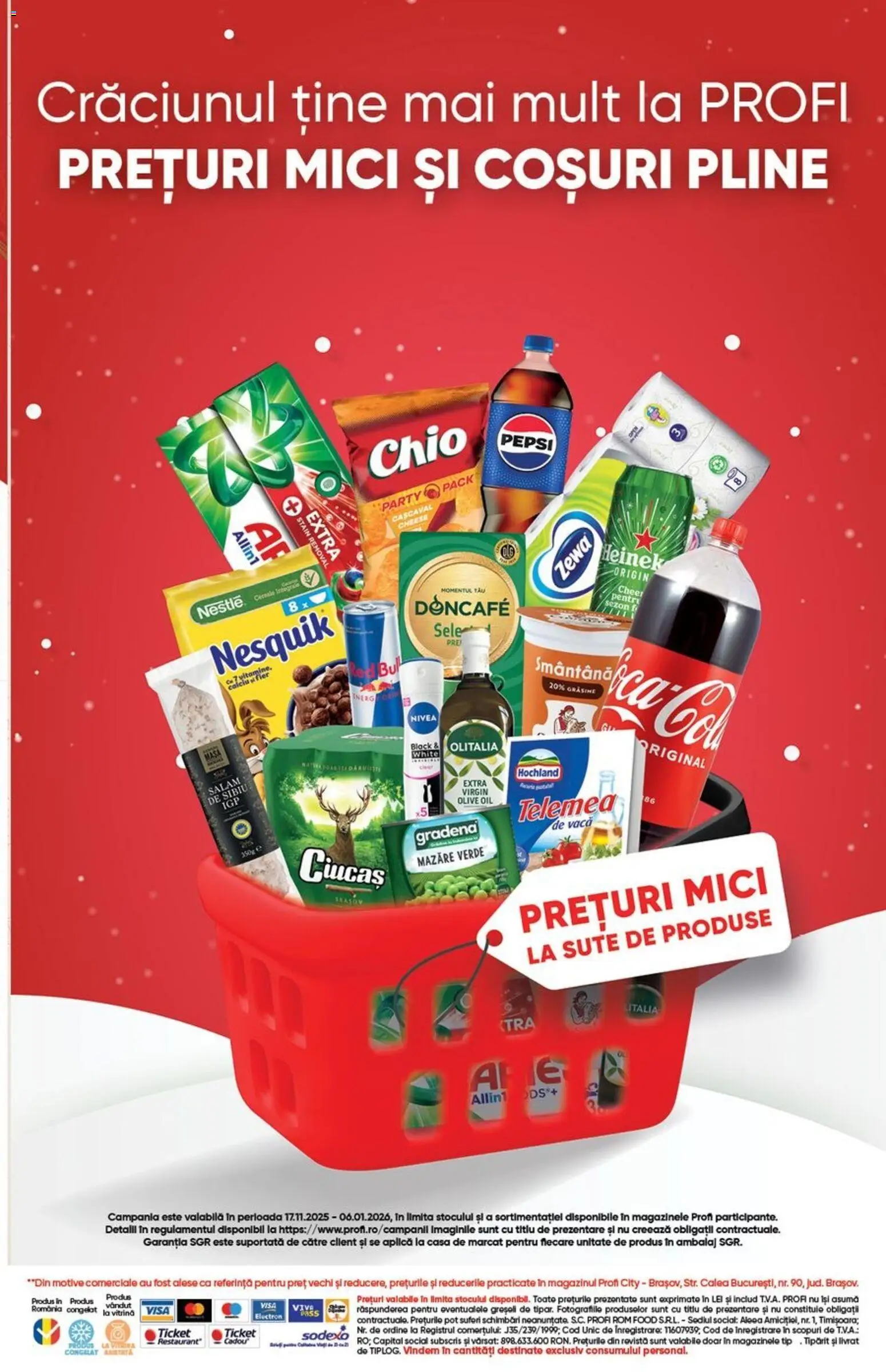 Noul catalog Profi – valabil de la 10.12.2025 | Pagină: 9 | Produse: Mazăre, Mici, Salam, Rom