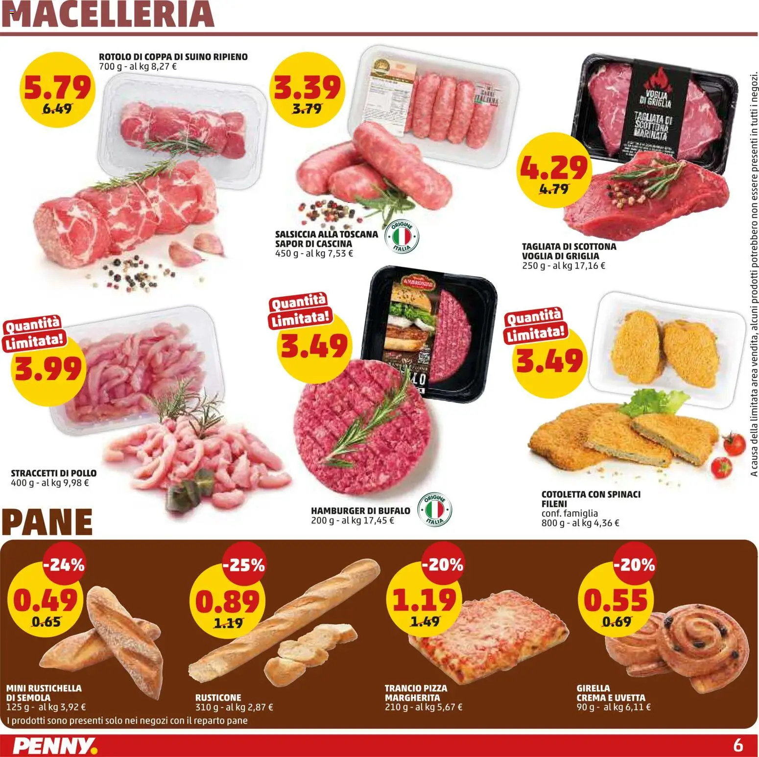 Volantino PENNY del 26.02.2026 | Pagina: 6 | Prodotti: Crema, Suino, Salsiccia, Griglia