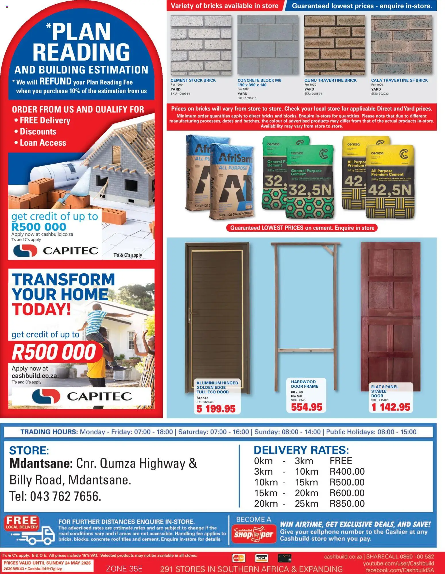 New Cashbuild catalogue – valid from 20.04.2026 | Page: 4 | Products: Dates, Frame, Door frame, Stock