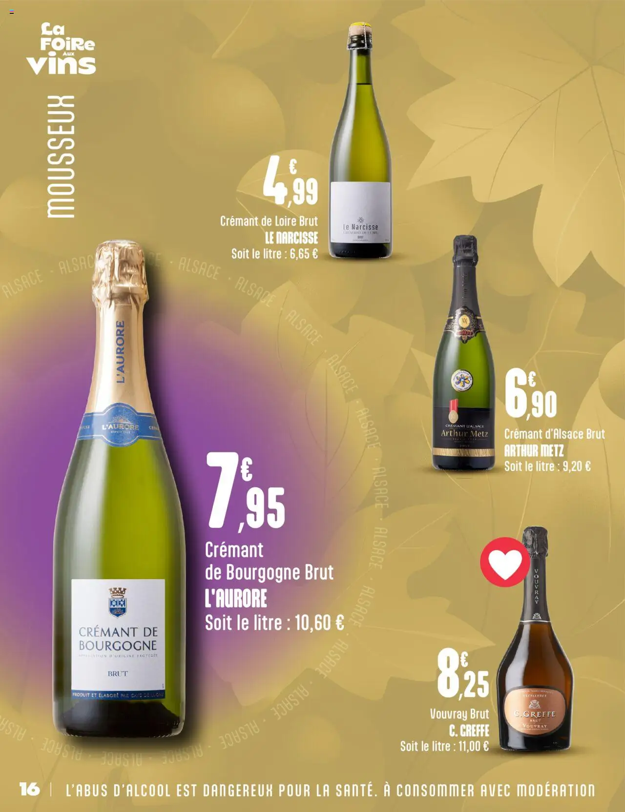 {H1} | Page: 16 | Produits: Crémant de bourgogne, Mousseux, Crémant, Crémant d'alsace