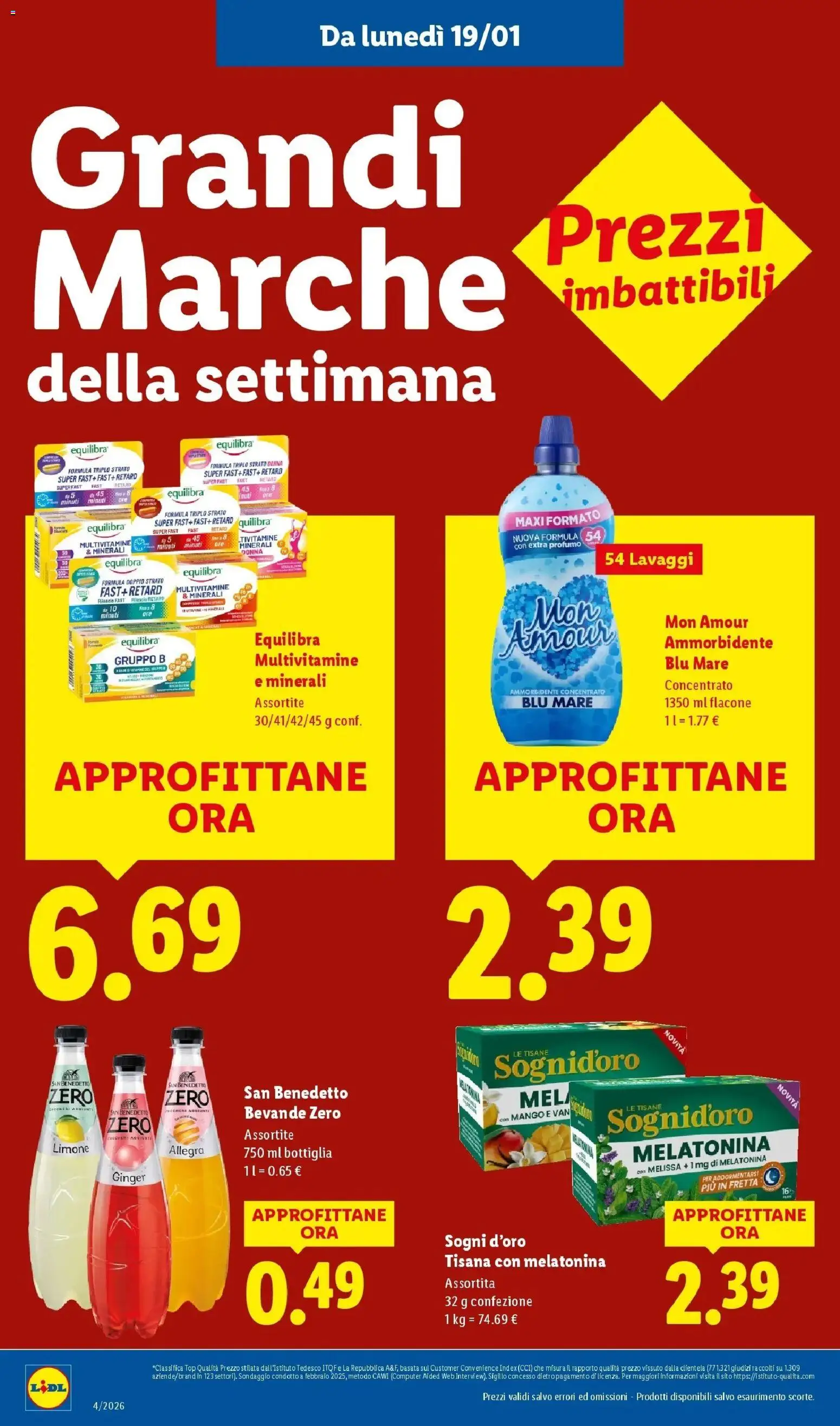 Volantino Lidl del 19.01.2026 | Pagina: 16 | Prodotti: Ammorbidente, Mango, Computer, Profumo
