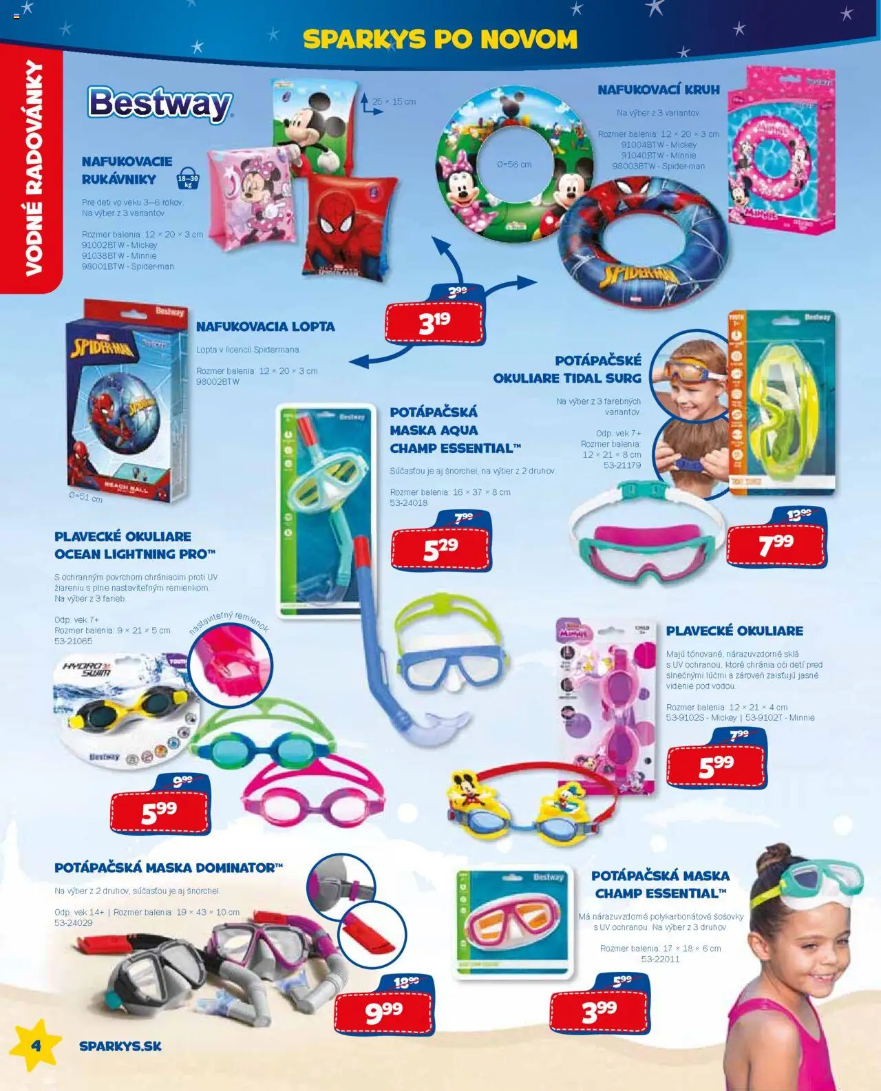ALLTOYS letný katalóg │ platný od 26.06.2025 | Strana: 4 | Produkty: Lopta, Maska, Okuliare