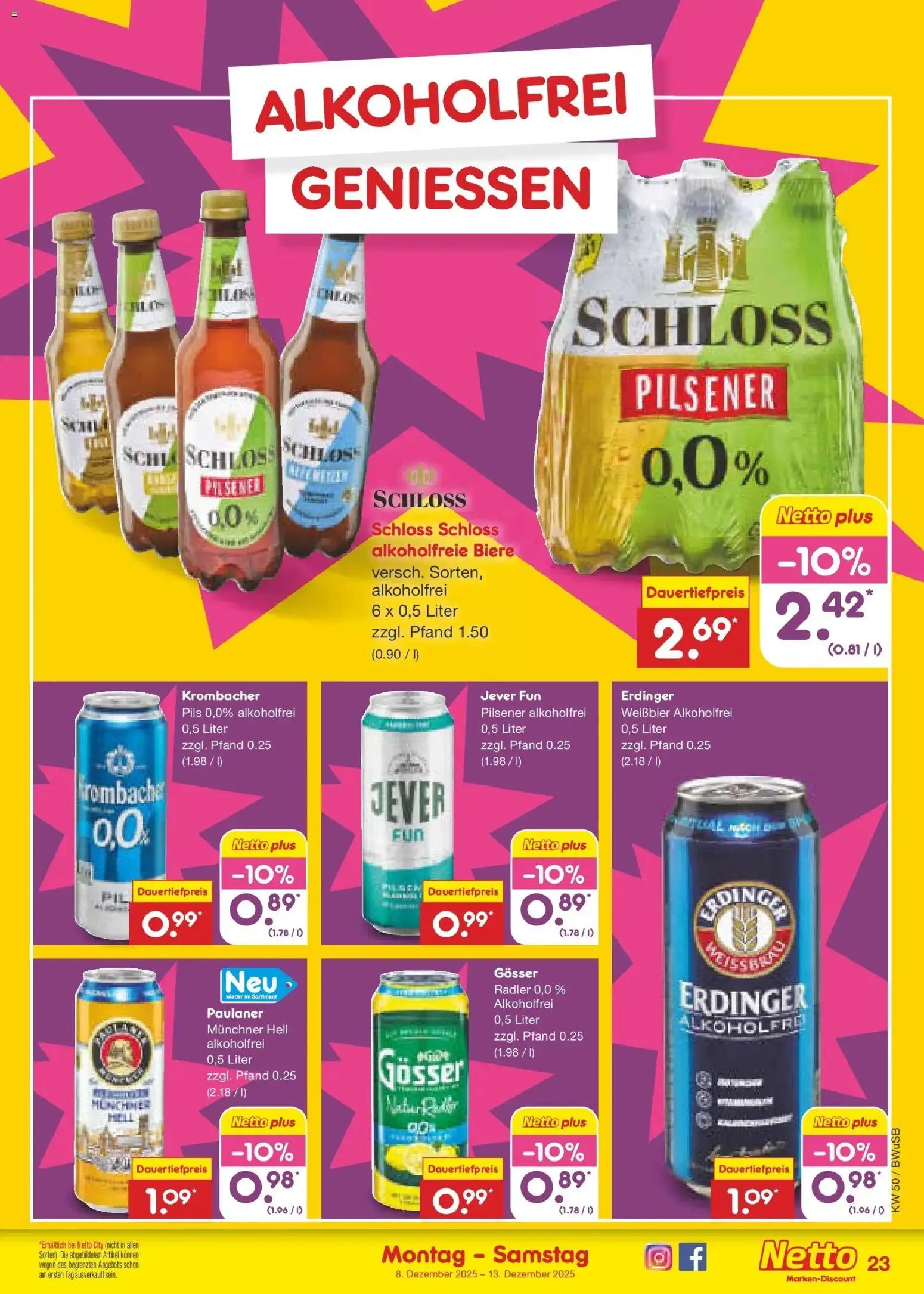 Netto Marken-Discount prospekt Stemwede-Dielingen	 – gültig ab 08.12.2025 | Seite: 29 | Produkte: Erdinger, Weißbier, Pils, Jever