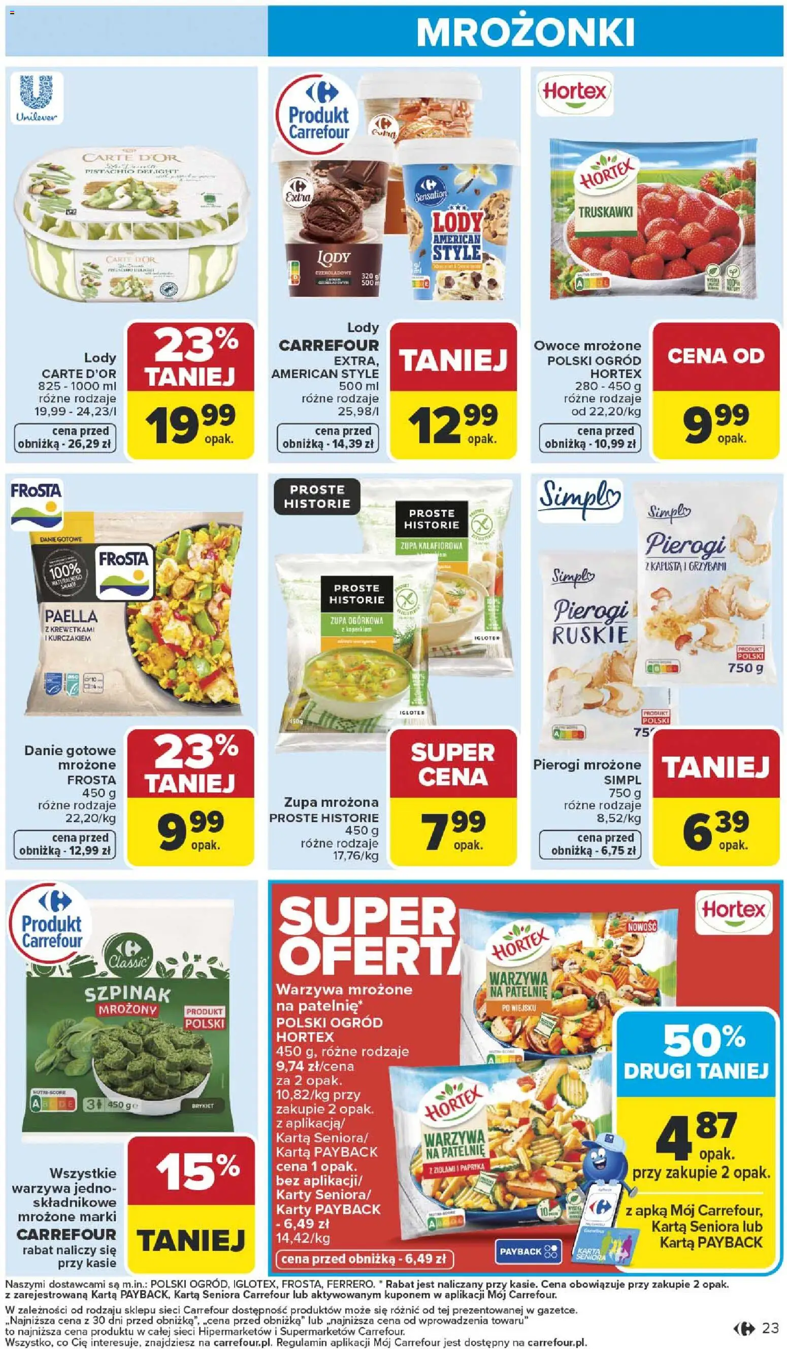 Carrefour Gazetka od 05.01.2026 | Strona: 25 | Produkty: Karta, Truskawki, Lody, Owoce