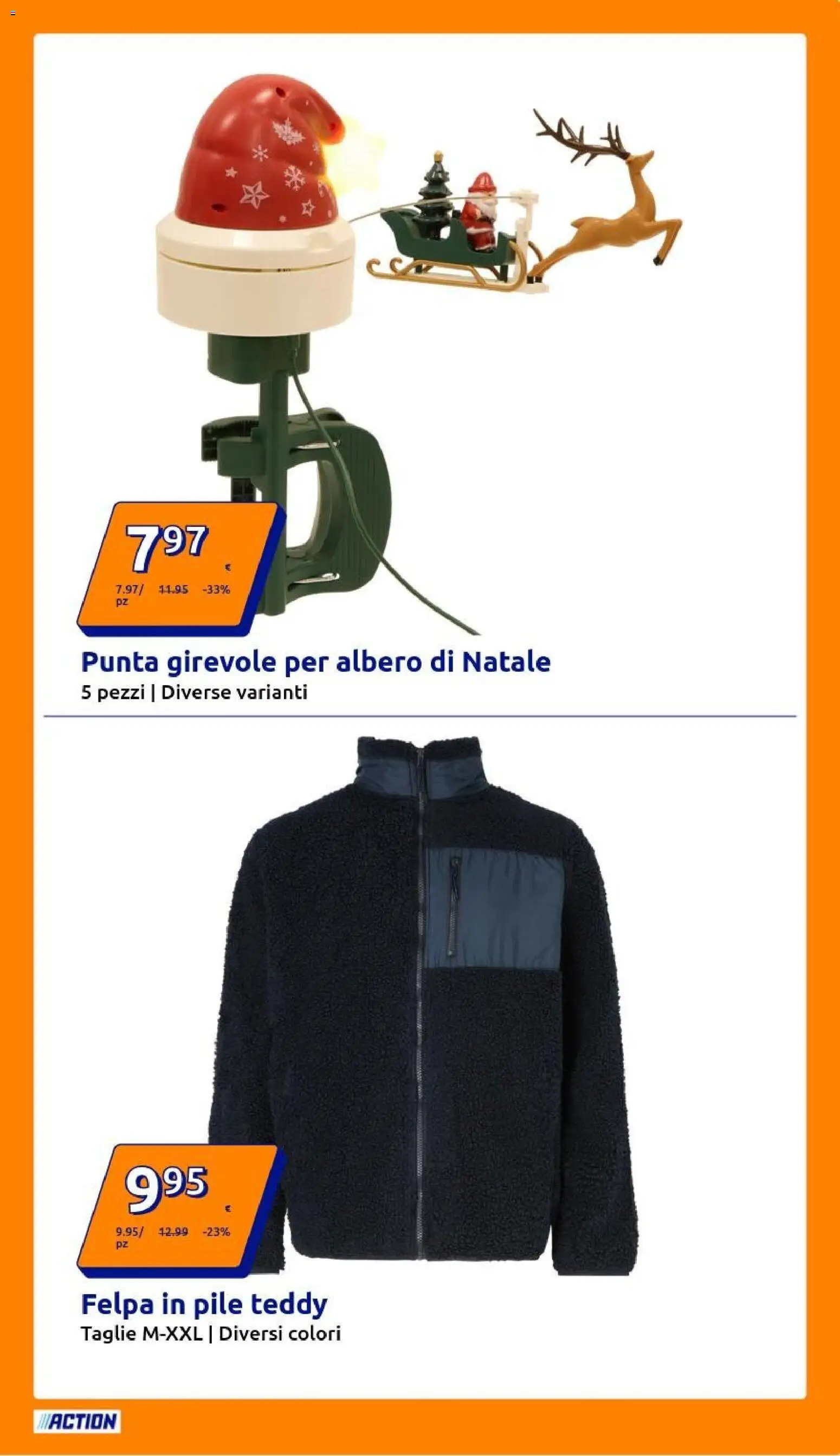 Volantino Action del 05.11.2025 | Pagina: 15 | Prodotti: Pile, Albero di natale, Felpa