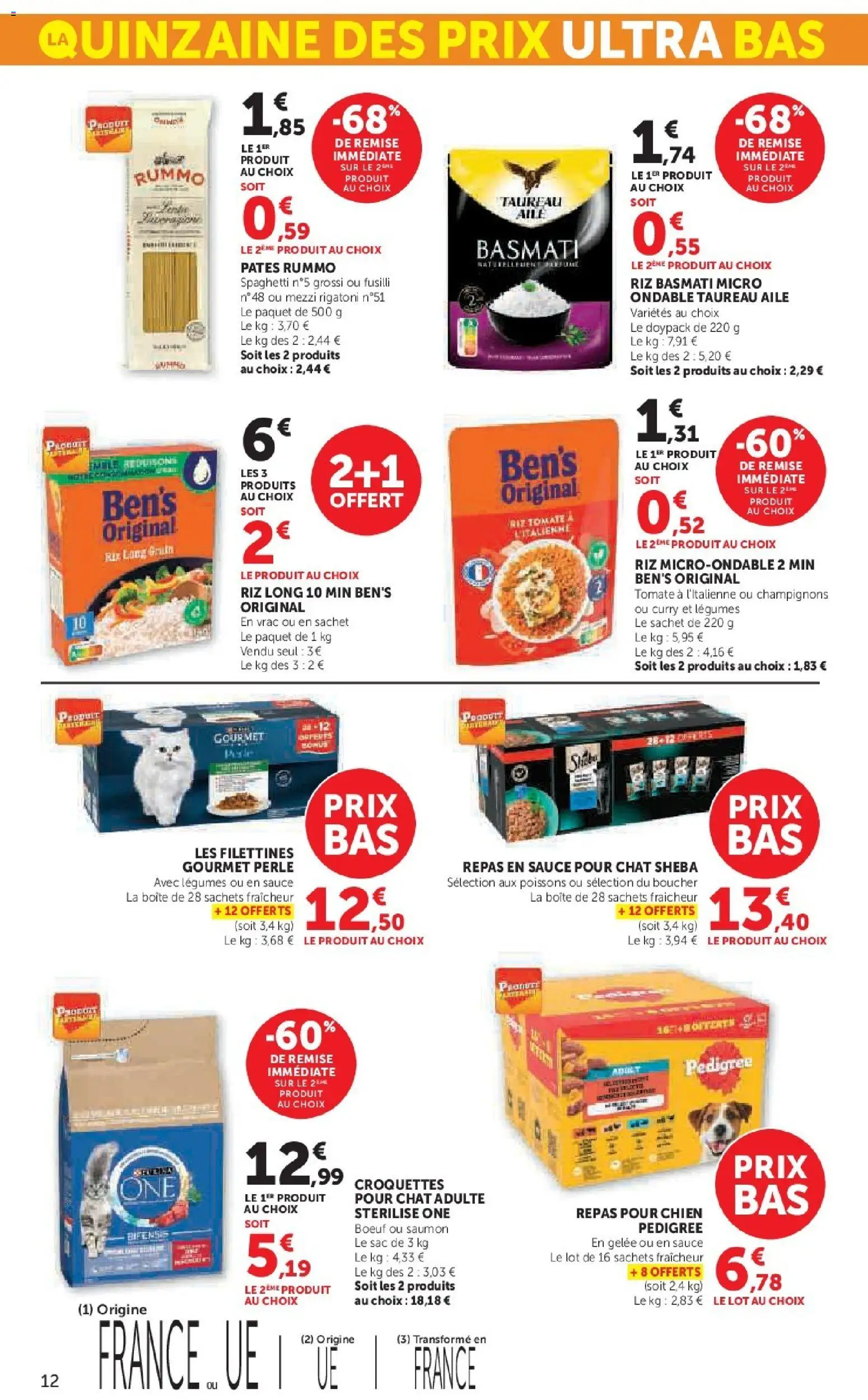 {H1} | Page: 12 | Produits: Spaghetti, Riz, Pâtes, Saumon