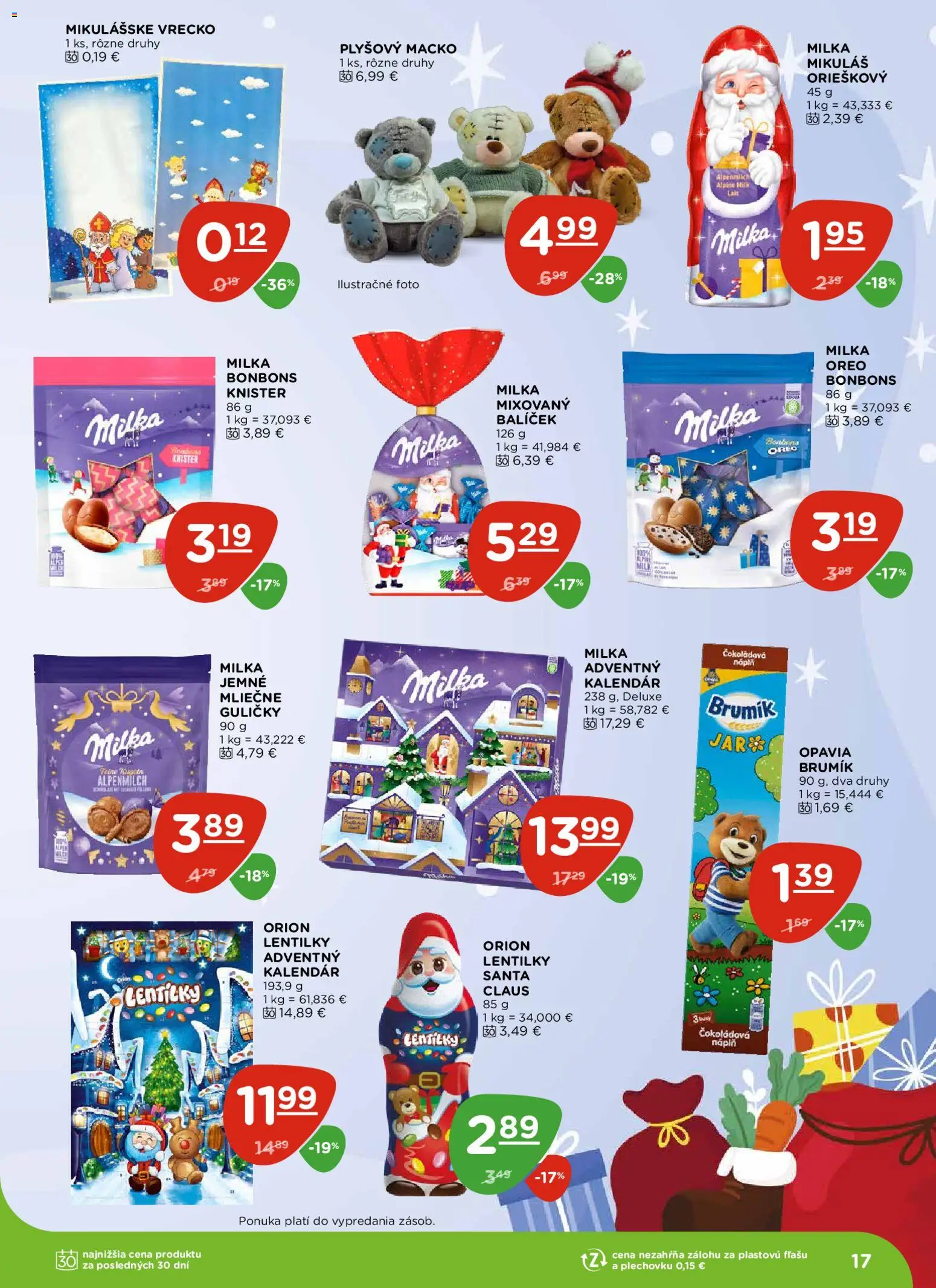 Nové Terno akcie – leták je platný od 13.11.2025 | Strana: 17 | Produkty: Milka