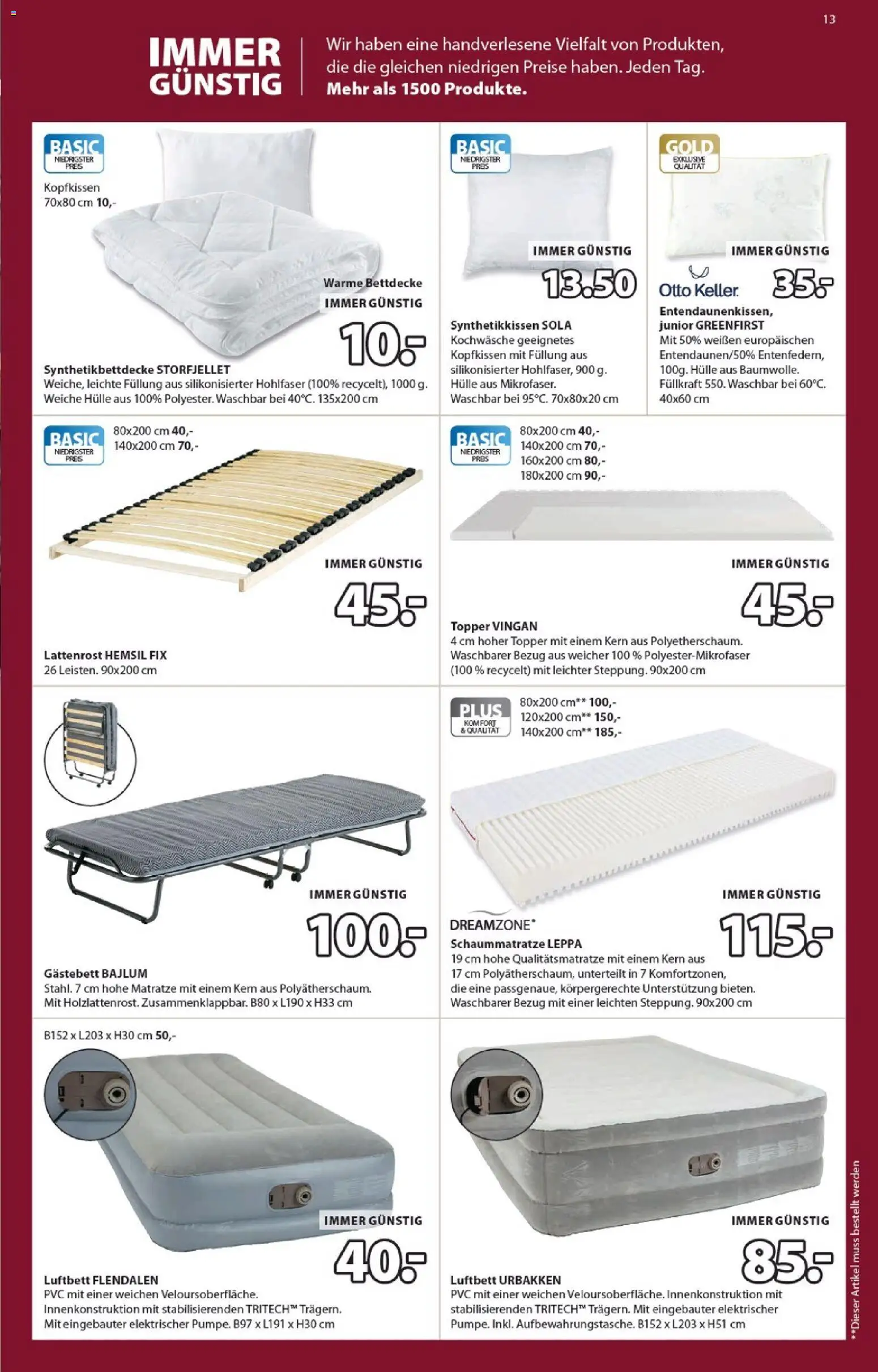 JYSK Angebote gültig ab 10.12.2025 | Seite: 13 | Produkte: Hülle, Matratze, Lattenrost