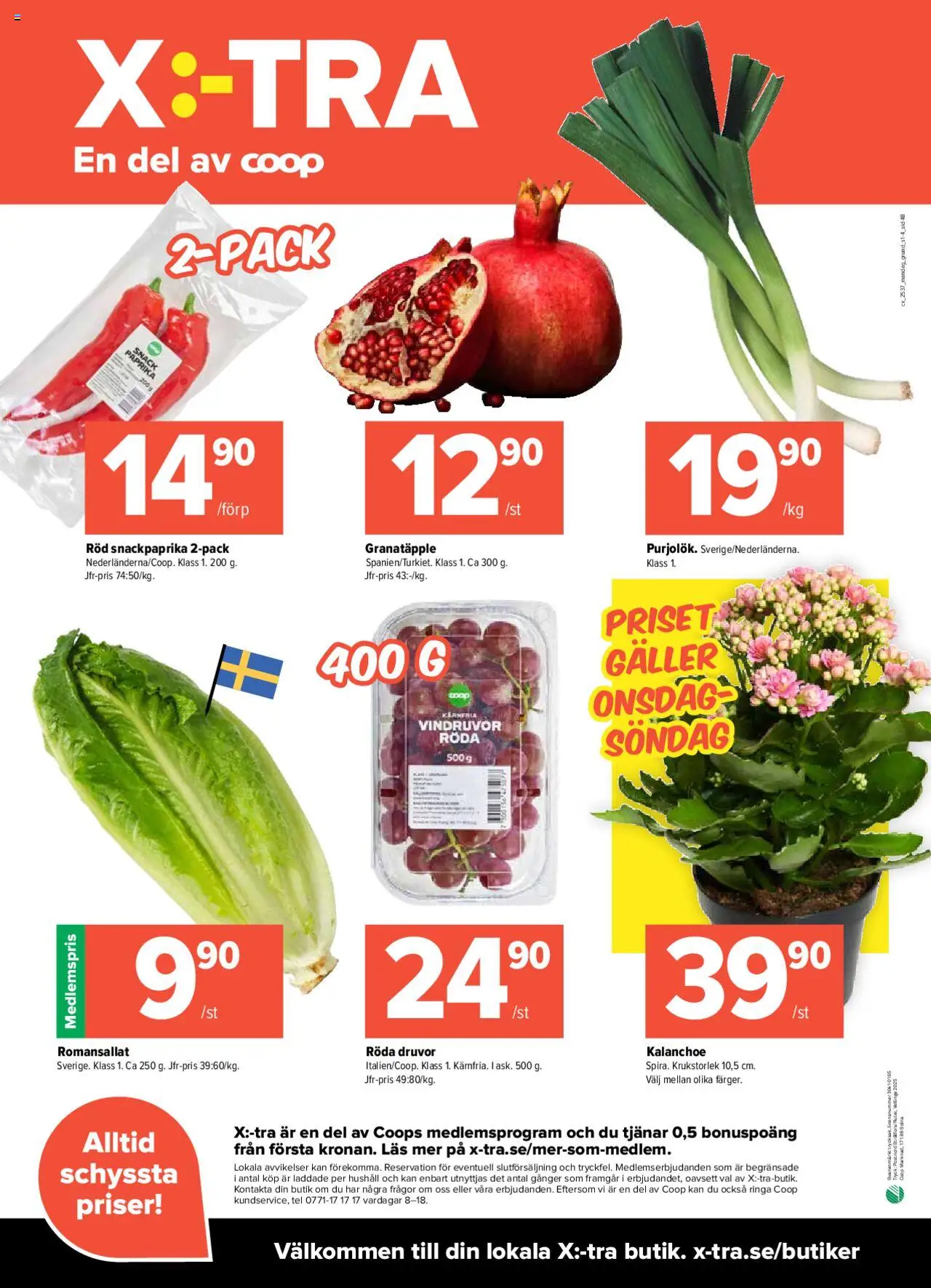 Coop X:-TRA reklamblad aktuell från 08.09.2025 | Sida: 4 | Produkter: Vindruvor, Galler
